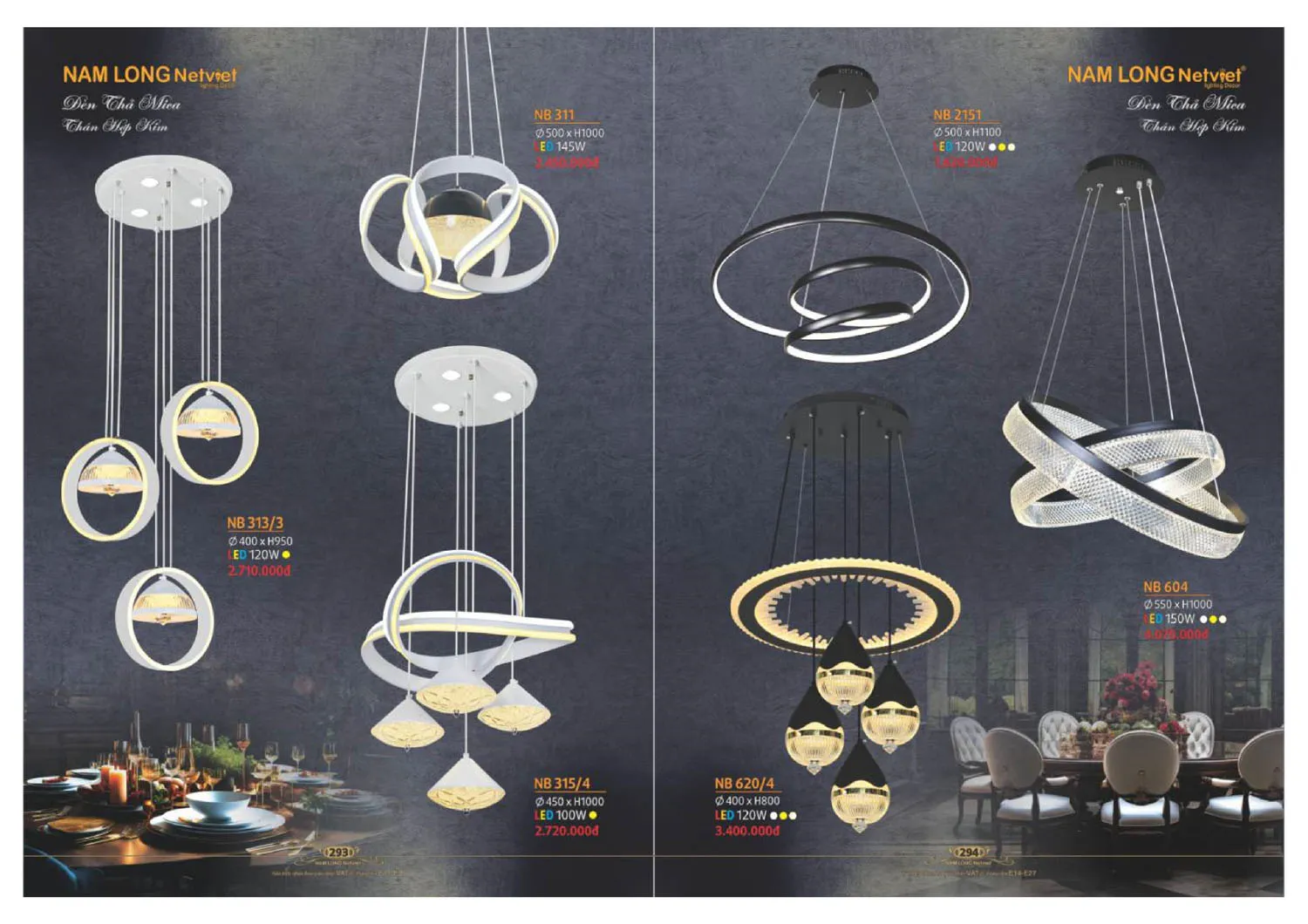 Catalogue đèn trang trí Nam Long Netviet 2025 - Trang 148)