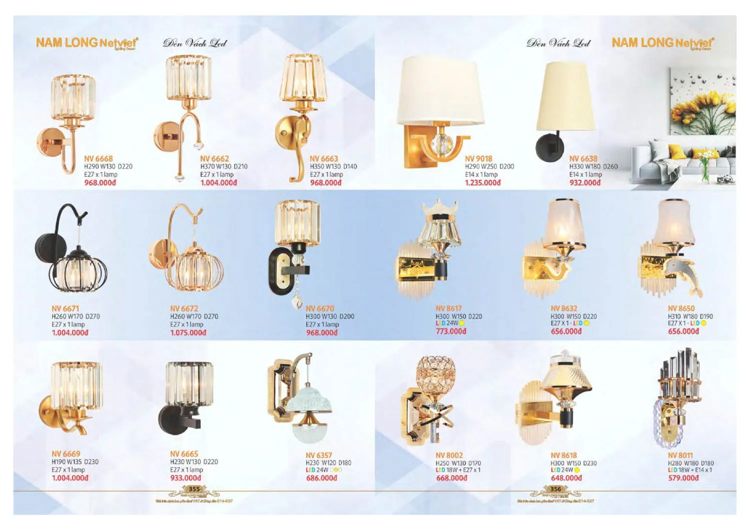 Catalogue đèn trang trí Nam Long Netviet 2025 - Trang 179)
