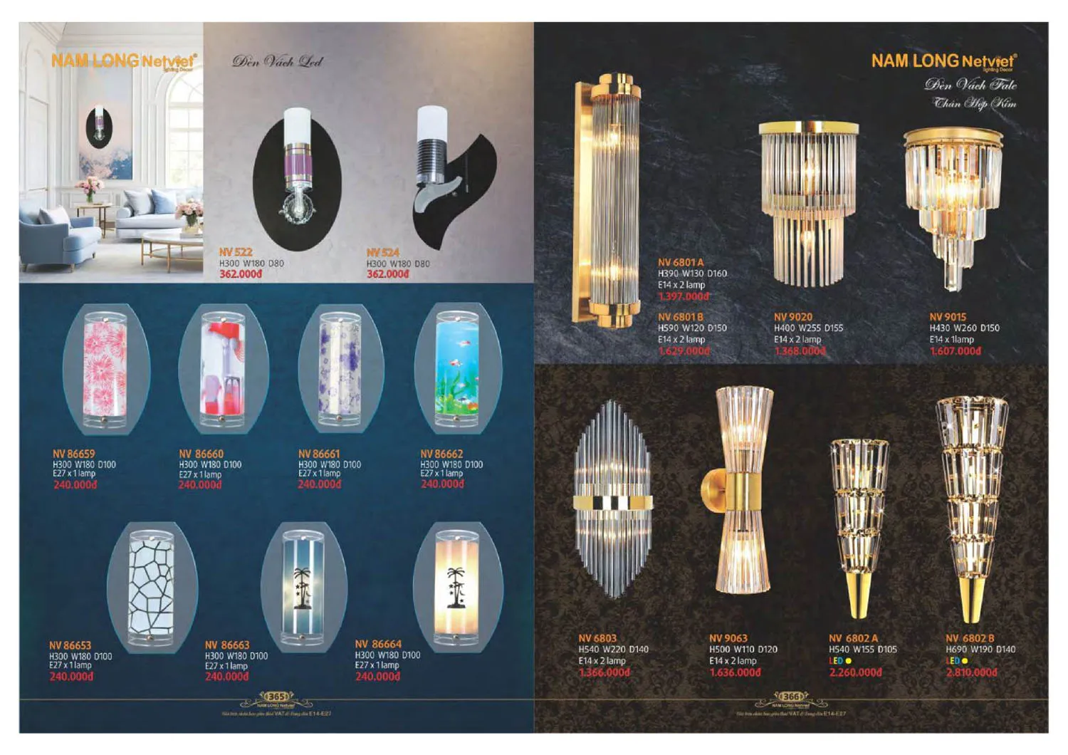 Catalogue đèn trang trí Nam Long Netviet 2025 - Trang 184)