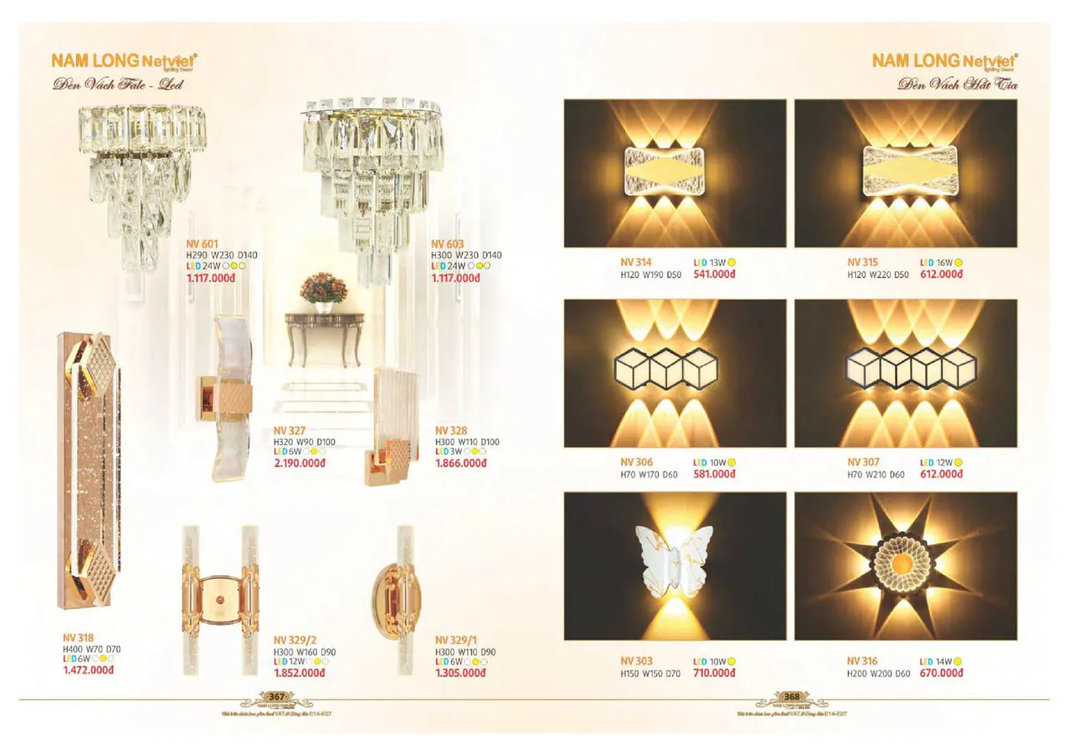 Catalogue đèn trang trí Nam Long Netviet 2025 - Trang 185)
