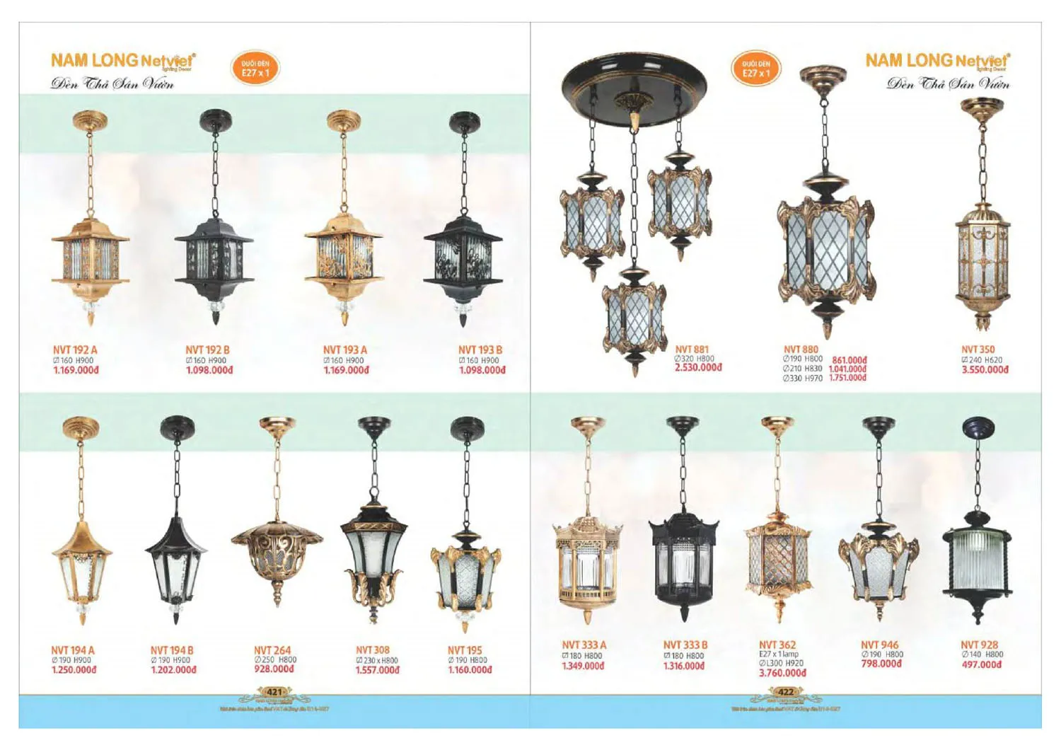 Catalogue đèn trang trí Nam Long Netviet 2025 - Trang 212)