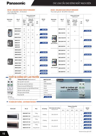 Catalogue Bảng giá Panasonic 2022 - Trang 17)