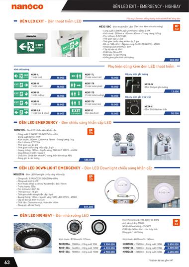 Catalogue Bảng giá Panasonic 2022 - Trang 65)