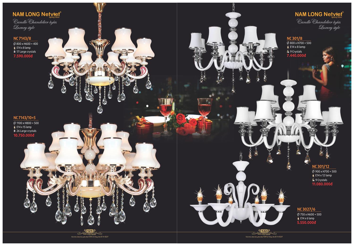 Catalogue Đèn Trang Trí Nam Long Netviet 2023 - Trang 62)
