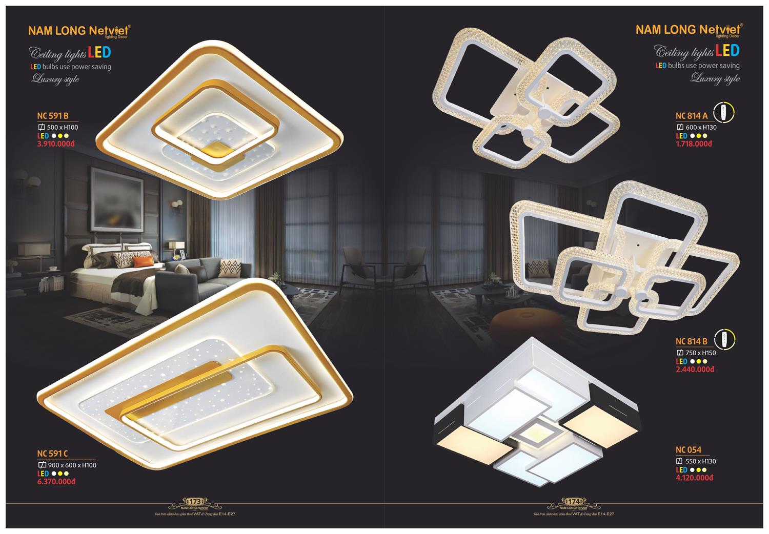 Catalogue Đèn Trang Trí Nam Long Netviet 2023 - Trang 88)