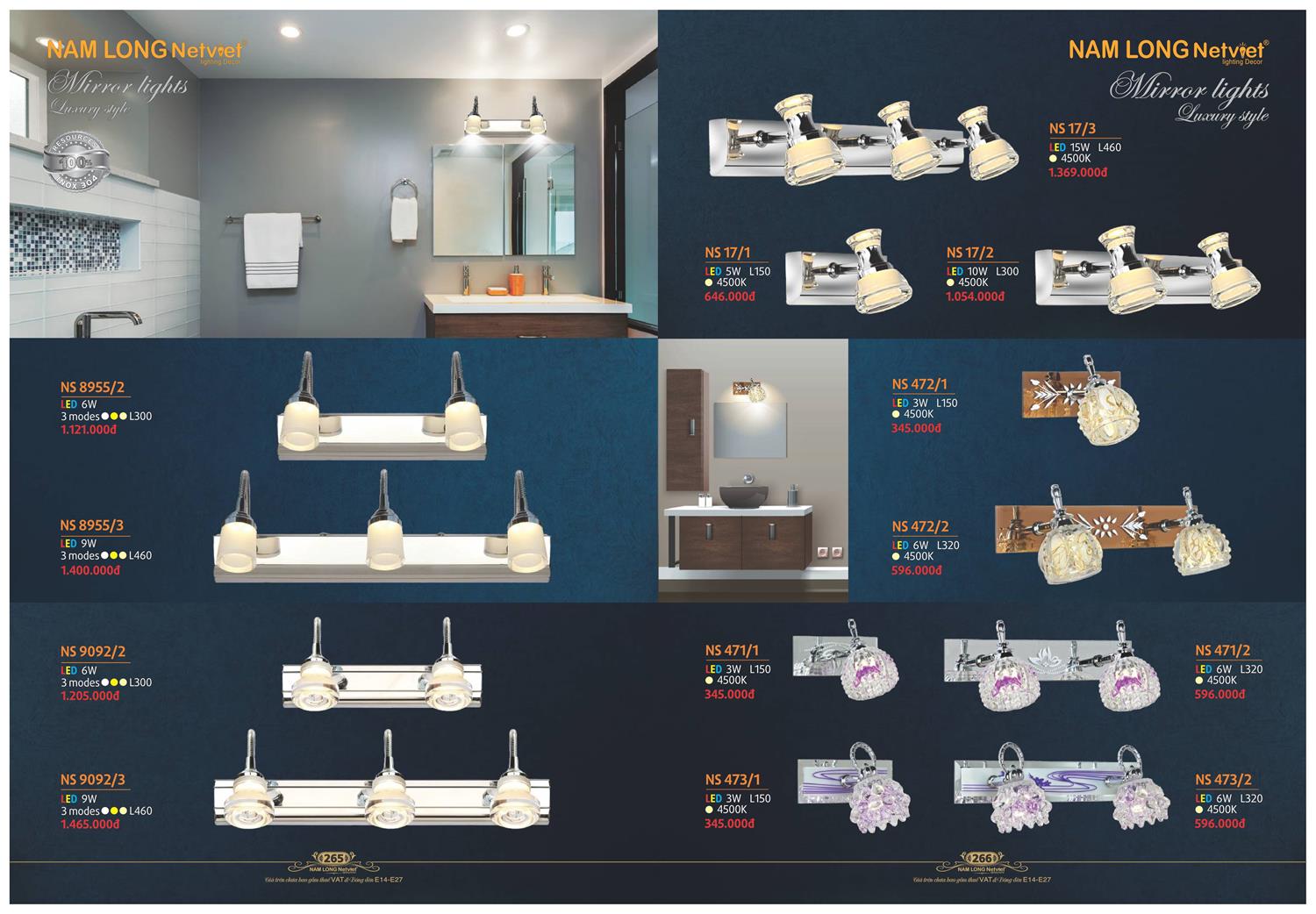 Catalogue Đèn Trang Trí Nam Long Netviet 2023 - Trang 134)
