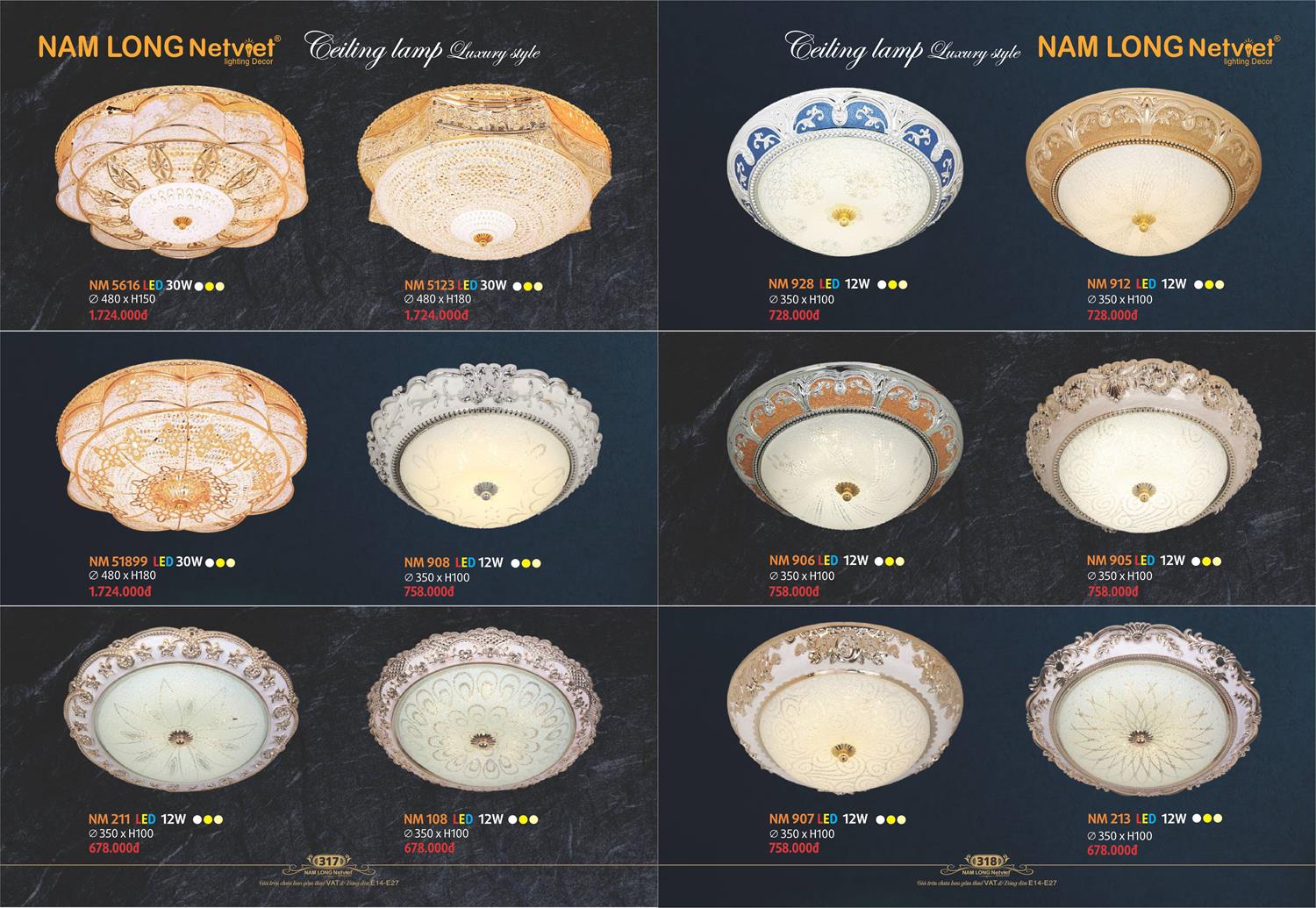 Catalogue Đèn Trang Trí Nam Long Netviet 2023 - Trang 160)