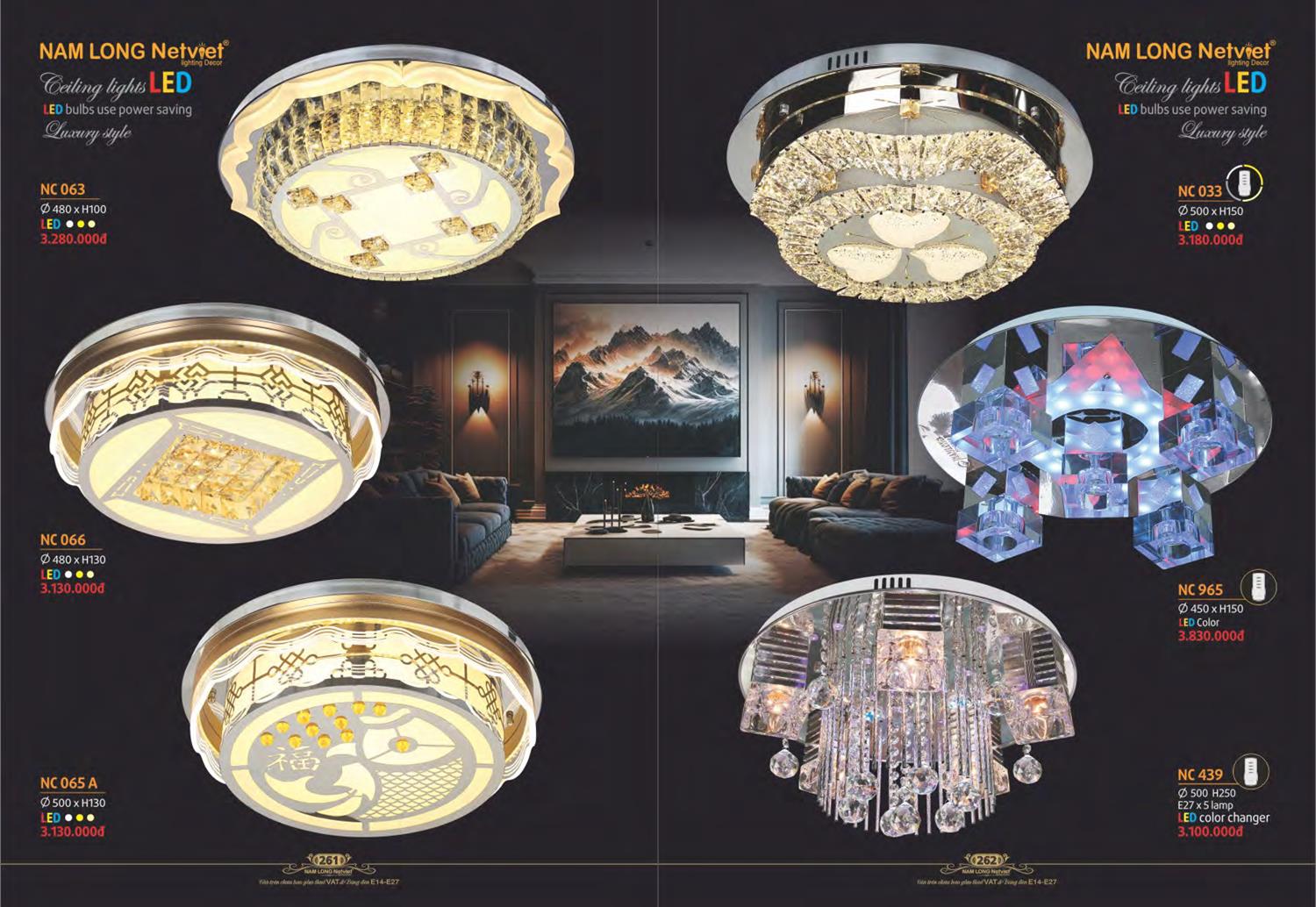 Catalogue Đèn Trang Trí Nam Long Netviet 2023 - Trang 133)