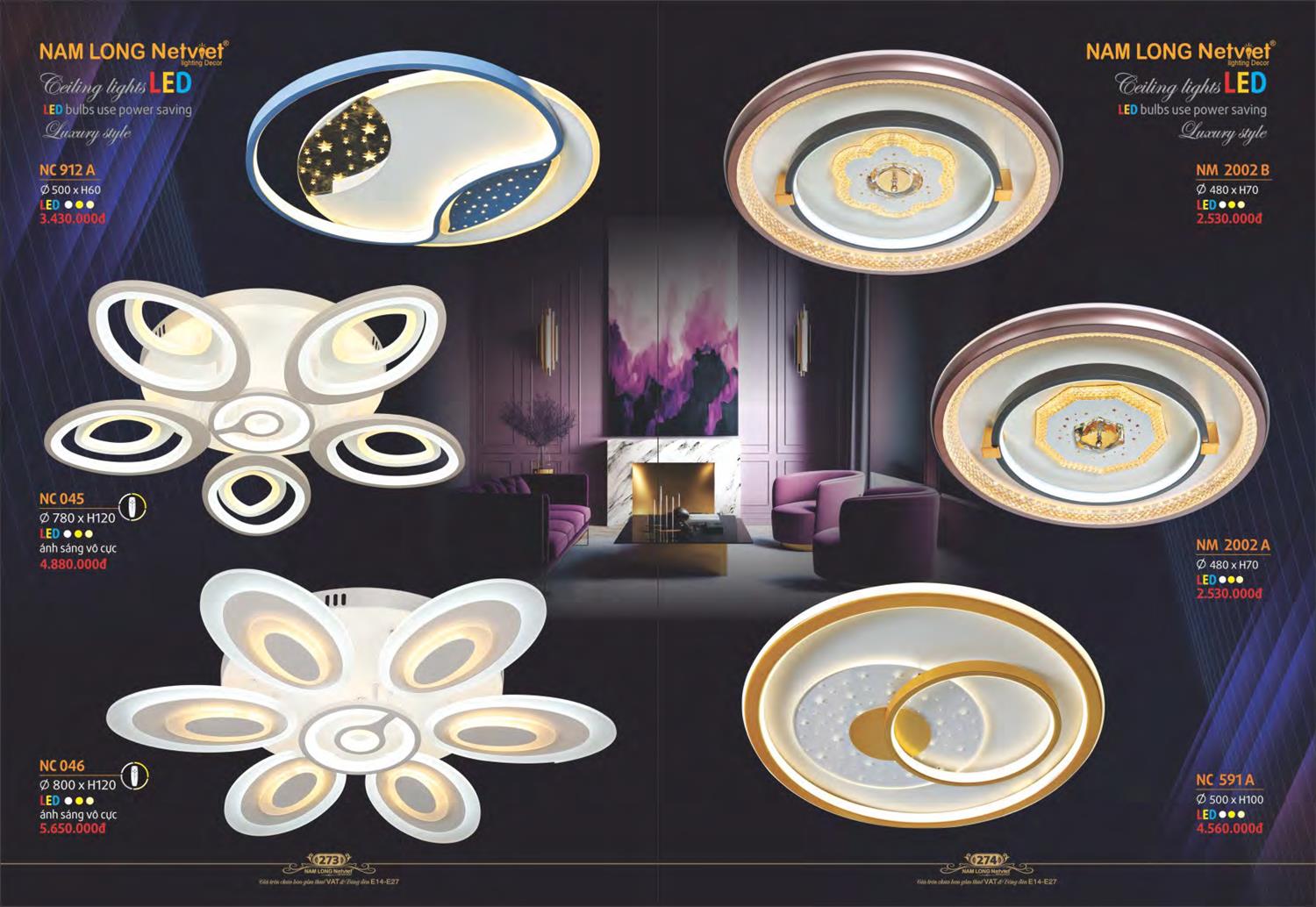 Catalogue Đèn Trang Trí Nam Long Netviet 2023 - Trang 139)