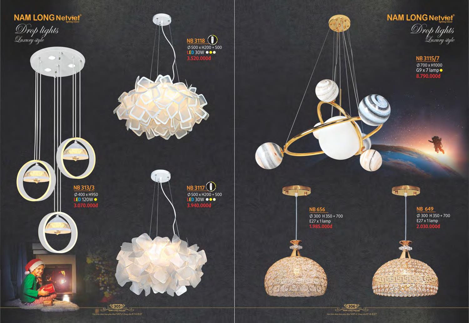 Catalogue Đèn Trang Trí Nam Long Netviet 2023 - Trang 155)