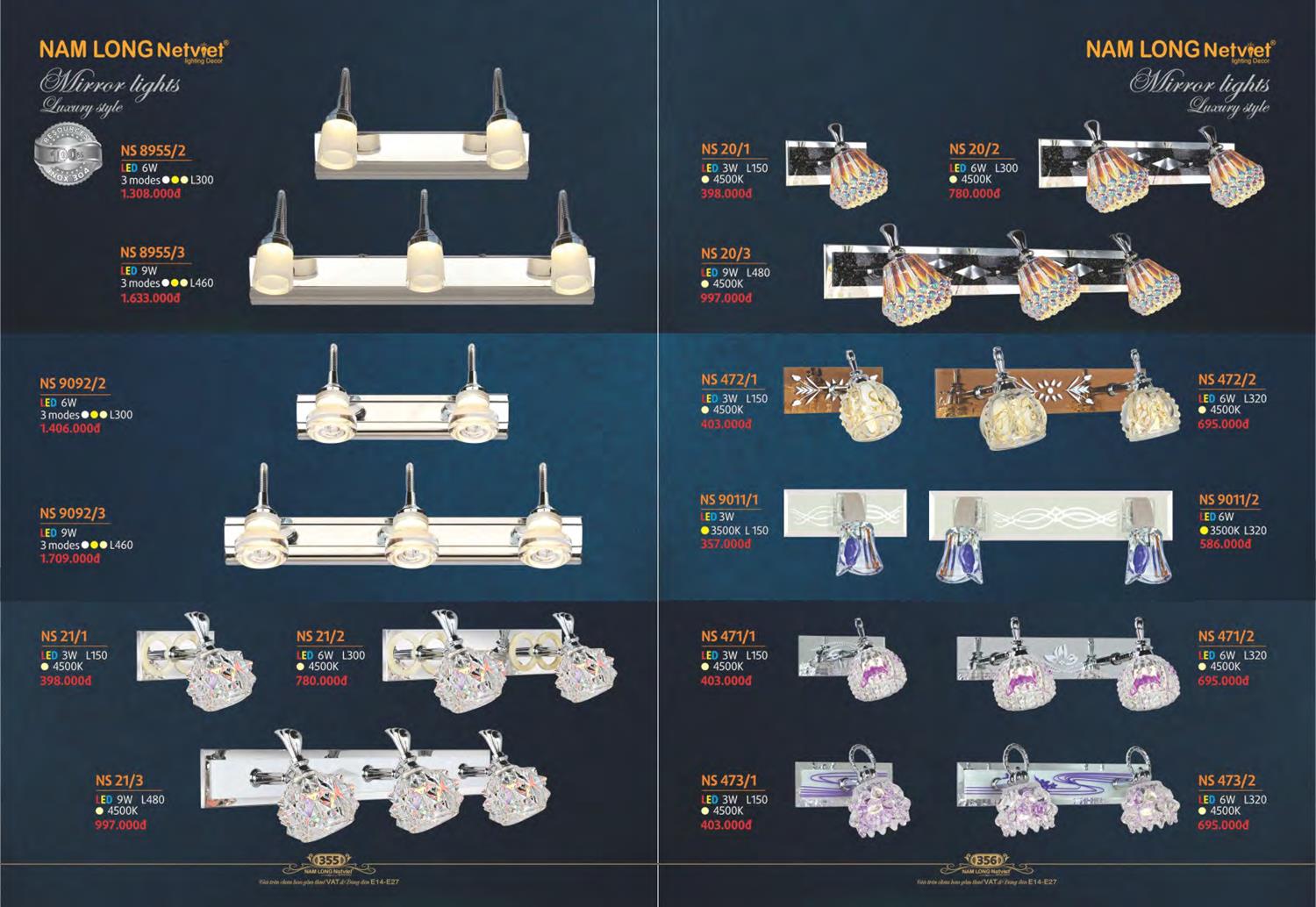 Catalogue Đèn Trang Trí Nam Long Netviet 2023 - Trang 180)