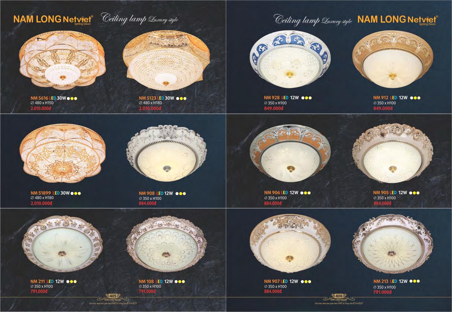 Catalogue Đèn Trang Trí Nam Long Netviet 2023 - Trang 205)