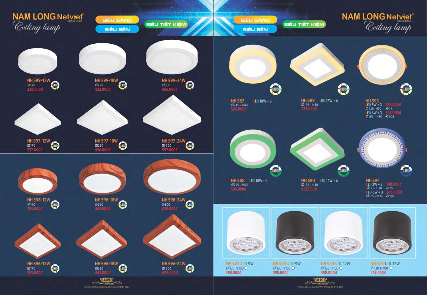 Catalogue Đèn Trang Trí Nam Long Netviet 2023 - Trang 207)