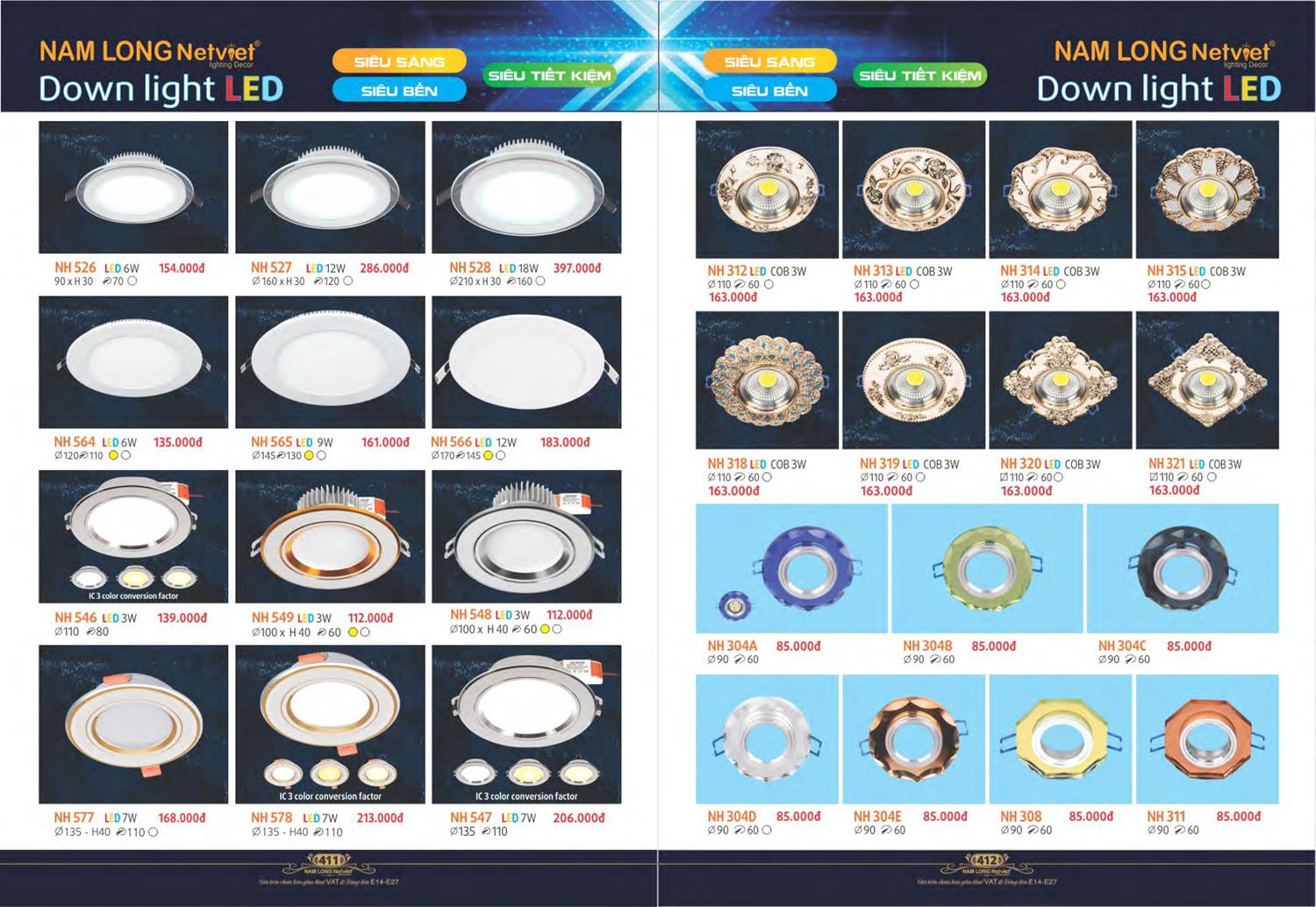 Catalogue Đèn Trang Trí Nam Long Netviet 2023 - Trang 208)