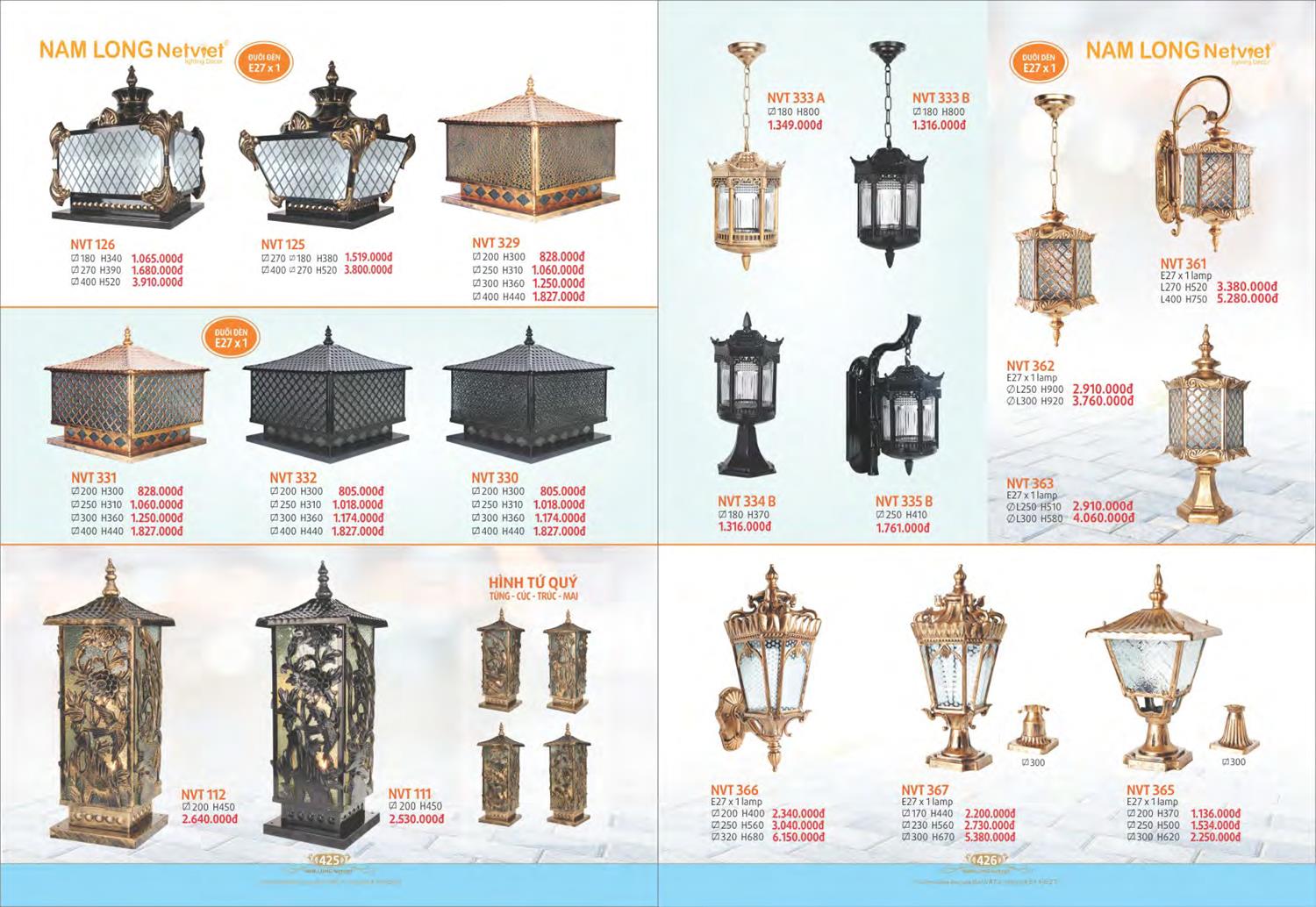 Catalogue Đèn Trang Trí Nam Long Netviet 2023 - Trang 215)