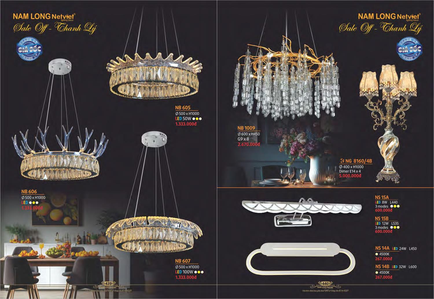 Catalogue Đèn Trang Trí Nam Long Netviet 2023 - Trang 222)