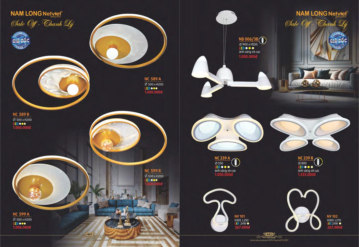 Catalogue Đèn Trang Trí Nam Long Netviet 2023 - Trang 223)