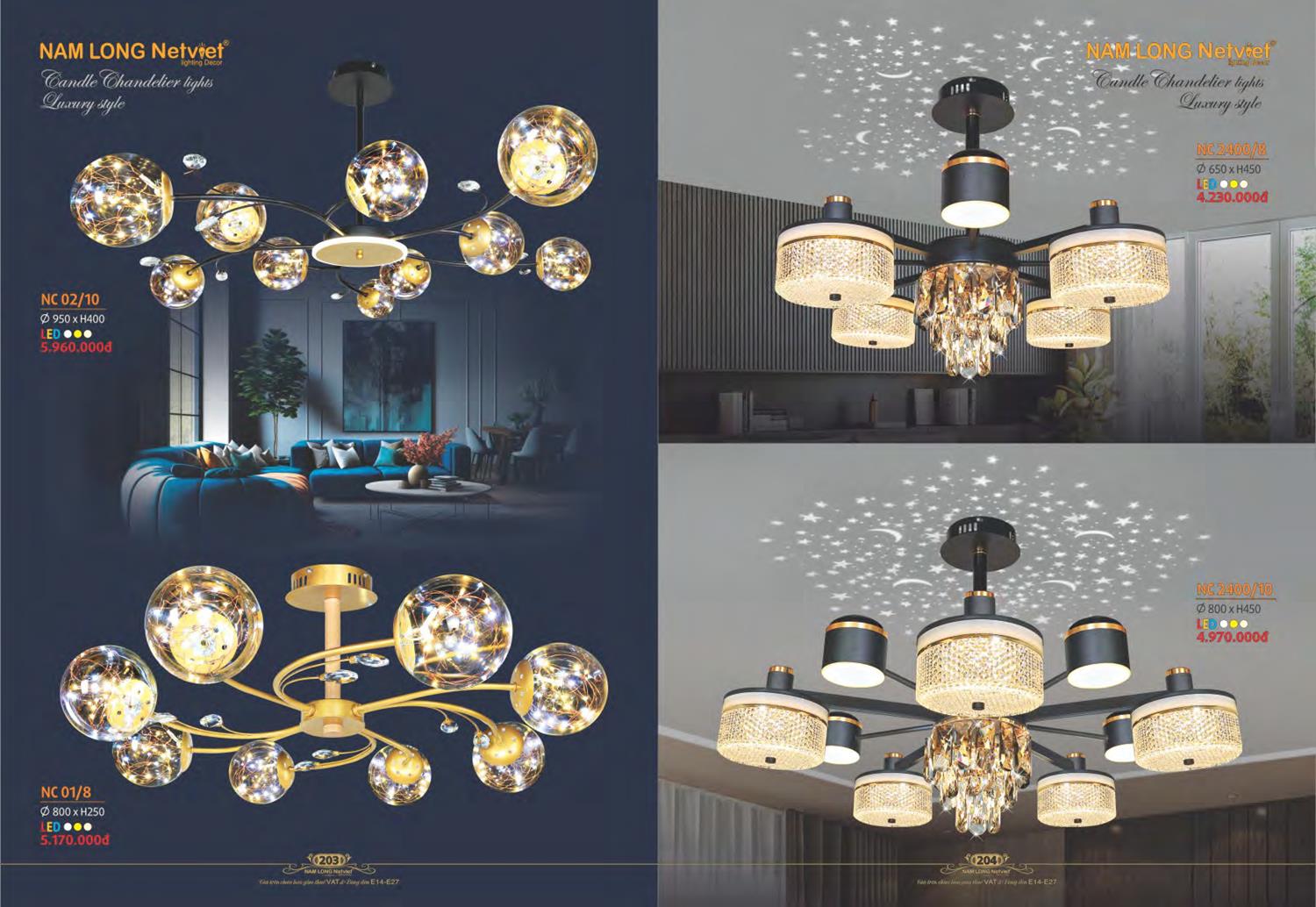 Catalogue Đèn Trang Trí Nam Long Netviet 2023 - Trang 104)