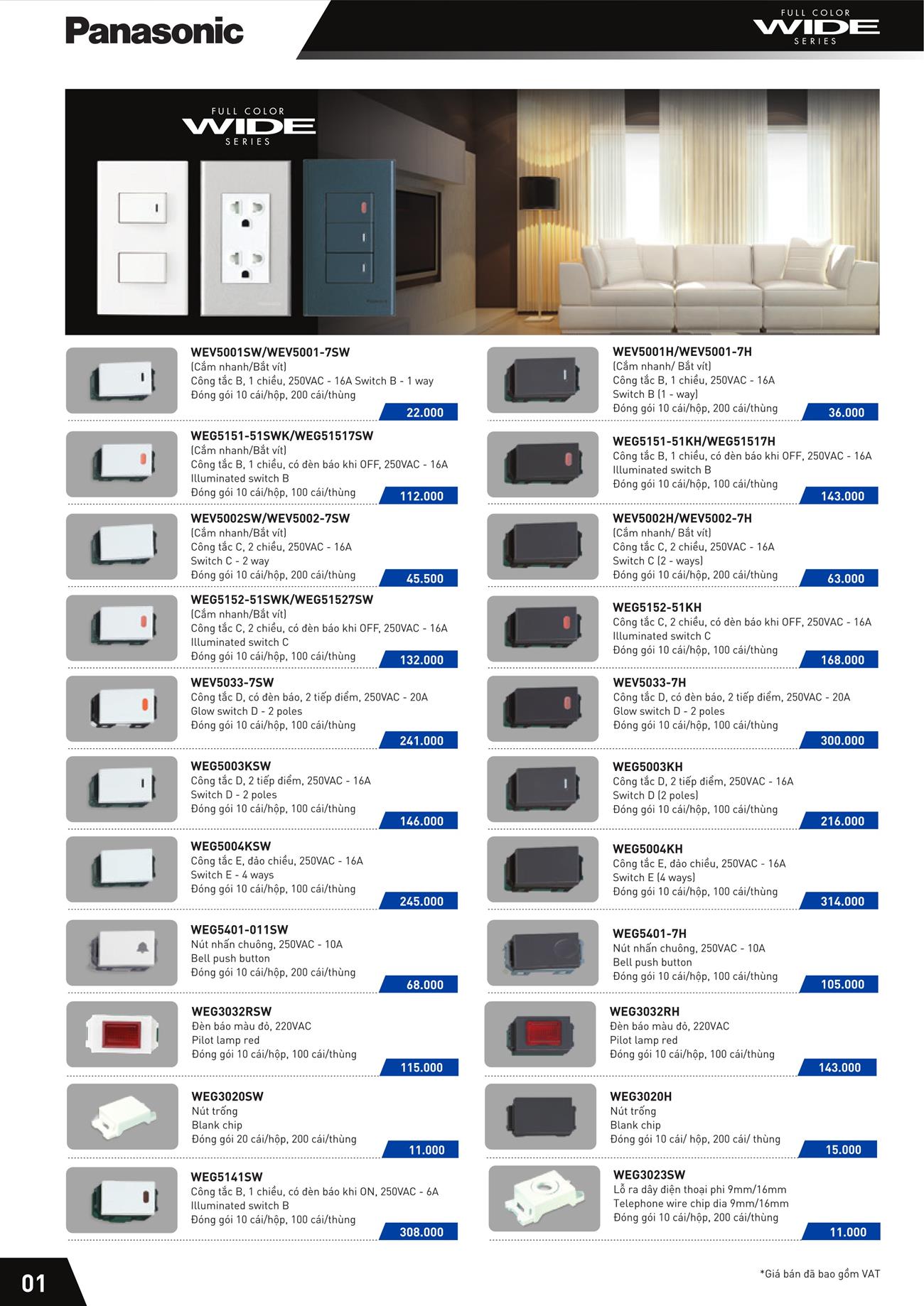 Bảng giá Panasonic 2023 - Trang 3)