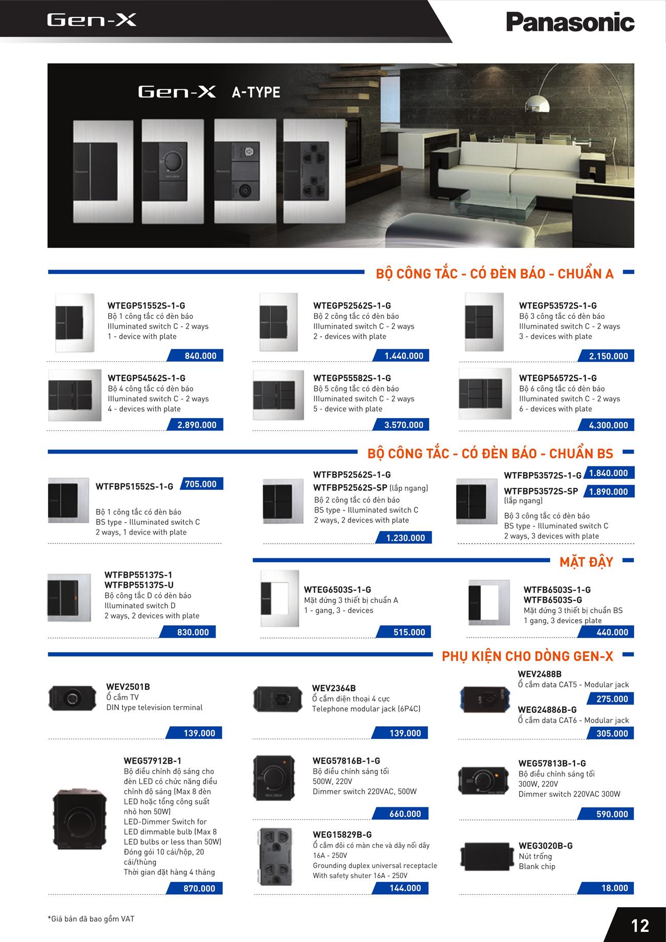 Bảng giá Panasonic 2023 - Trang 14)