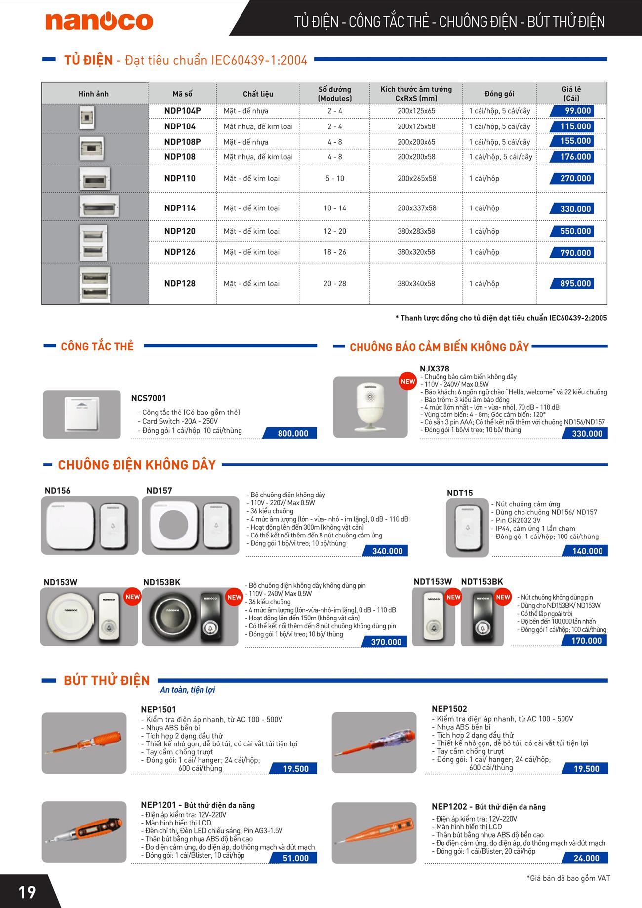 Bảng giá Panasonic 2023 - Trang 21)