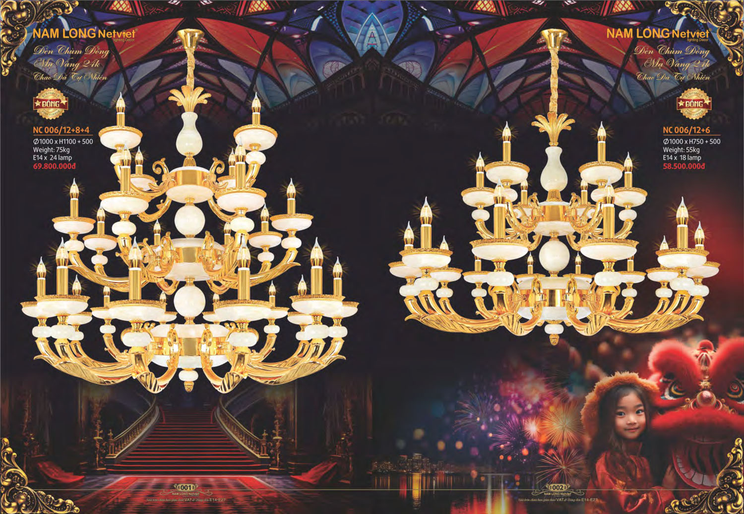 Catalogue Đèn Chùm Đồng Nam Long Netviet 2025 - Trang 2)