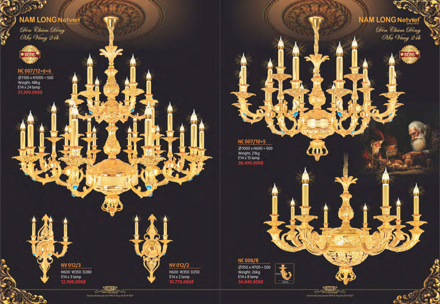 Catalogue Đèn Chùm Đồng Nam Long Netviet 2025 - Trang 5)