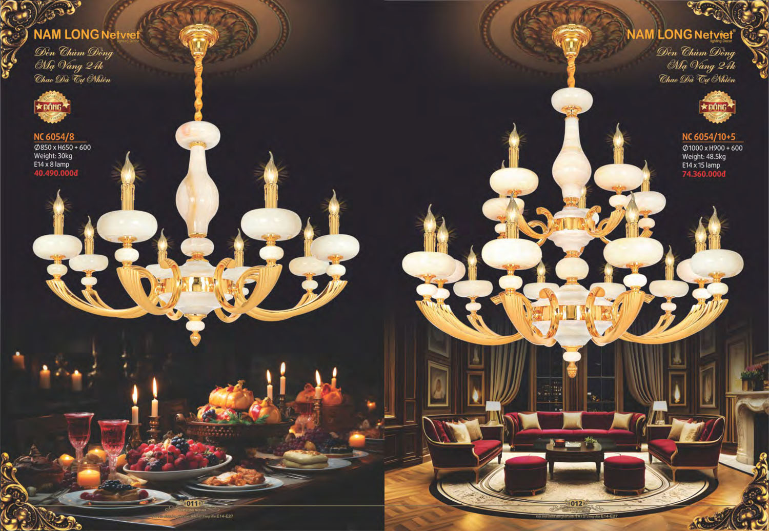 Catalogue Đèn Chùm Đồng Nam Long Netviet 2025 - Trang 7)