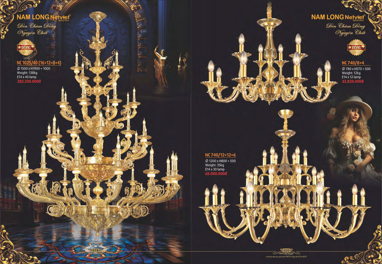 Catalogue Đèn Chùm Đồng Nam Long Netviet 2025 - Trang 11)