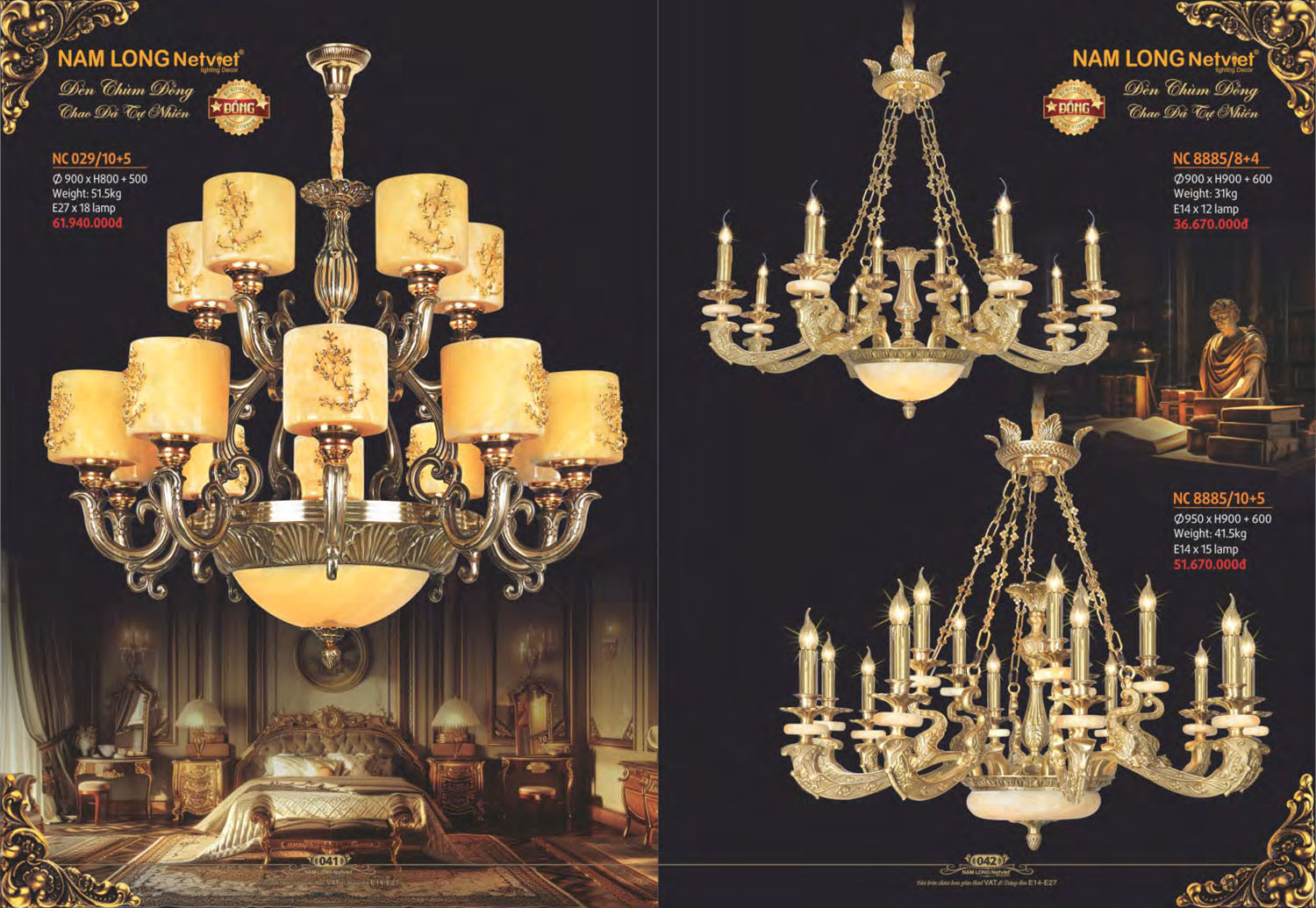 Catalogue Đèn Chùm Đồng Nam Long Netviet 2025 - Trang 22)