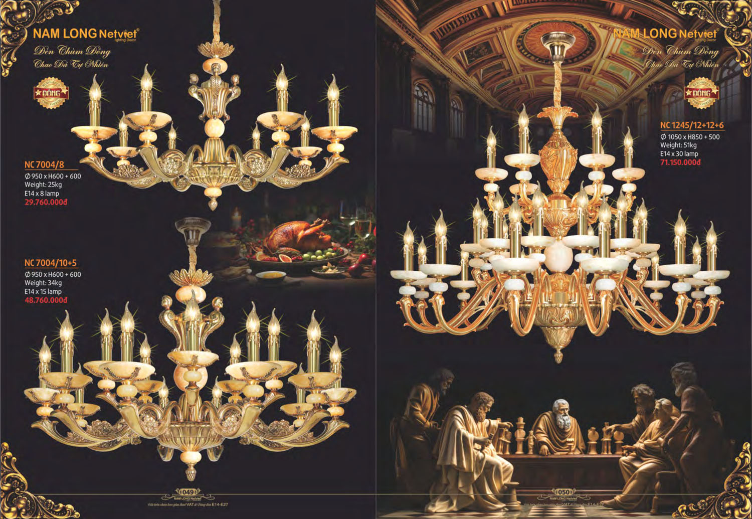 Catalogue Đèn Chùm Đồng Nam Long Netviet 2025 - Trang 26)