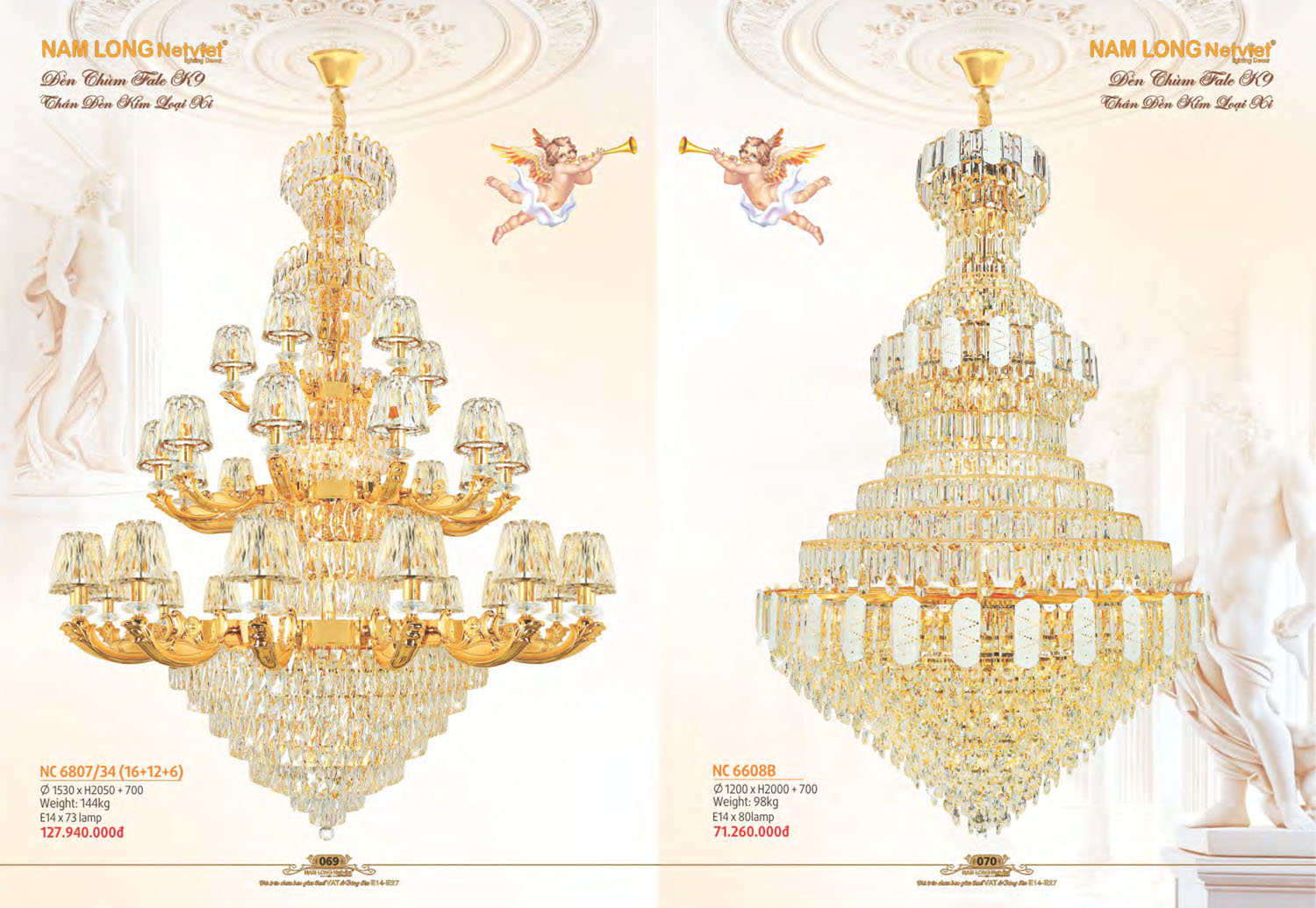 Catalogue Đèn Chùm Đồng Nam Long Netviet 2025 - Trang 36)