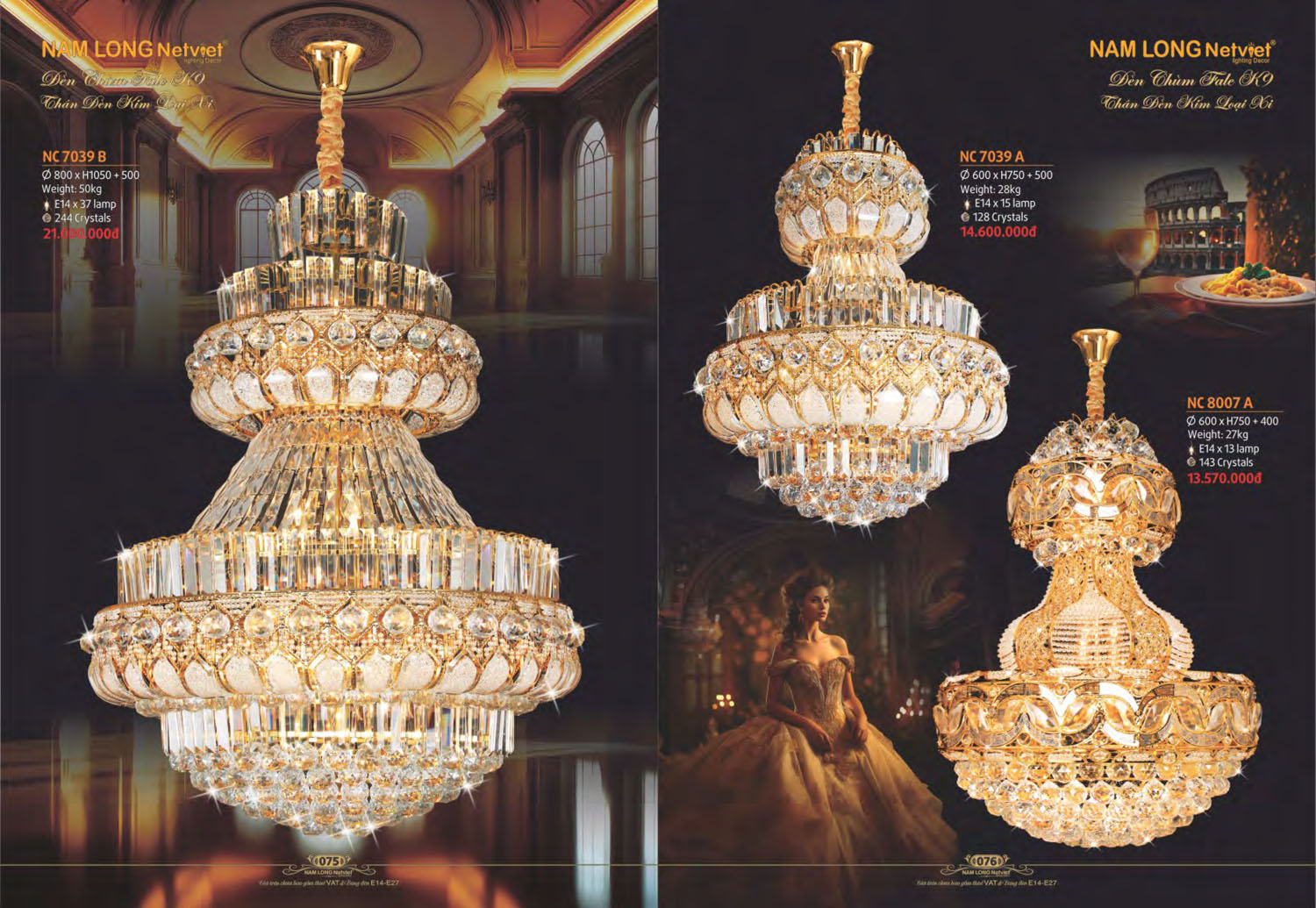 Catalogue Đèn Chùm Đồng Nam Long Netviet 2025 - Trang 39)