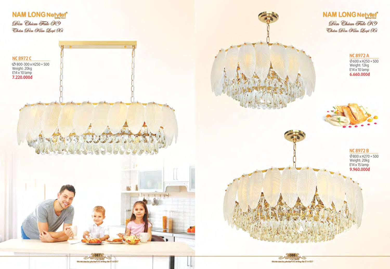 Catalogue Đèn Chùm Đồng Nam Long Netviet 2025 - Trang 45)