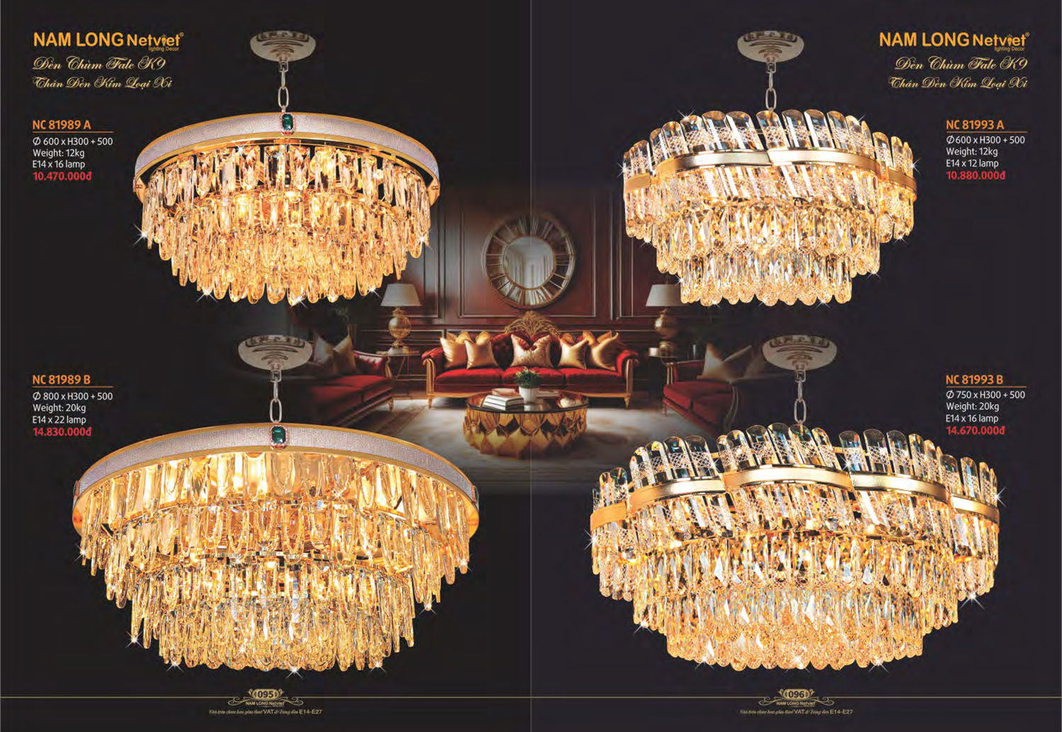 Catalogue Đèn Chùm Đồng Nam Long Netviet 2025 - Trang 49)