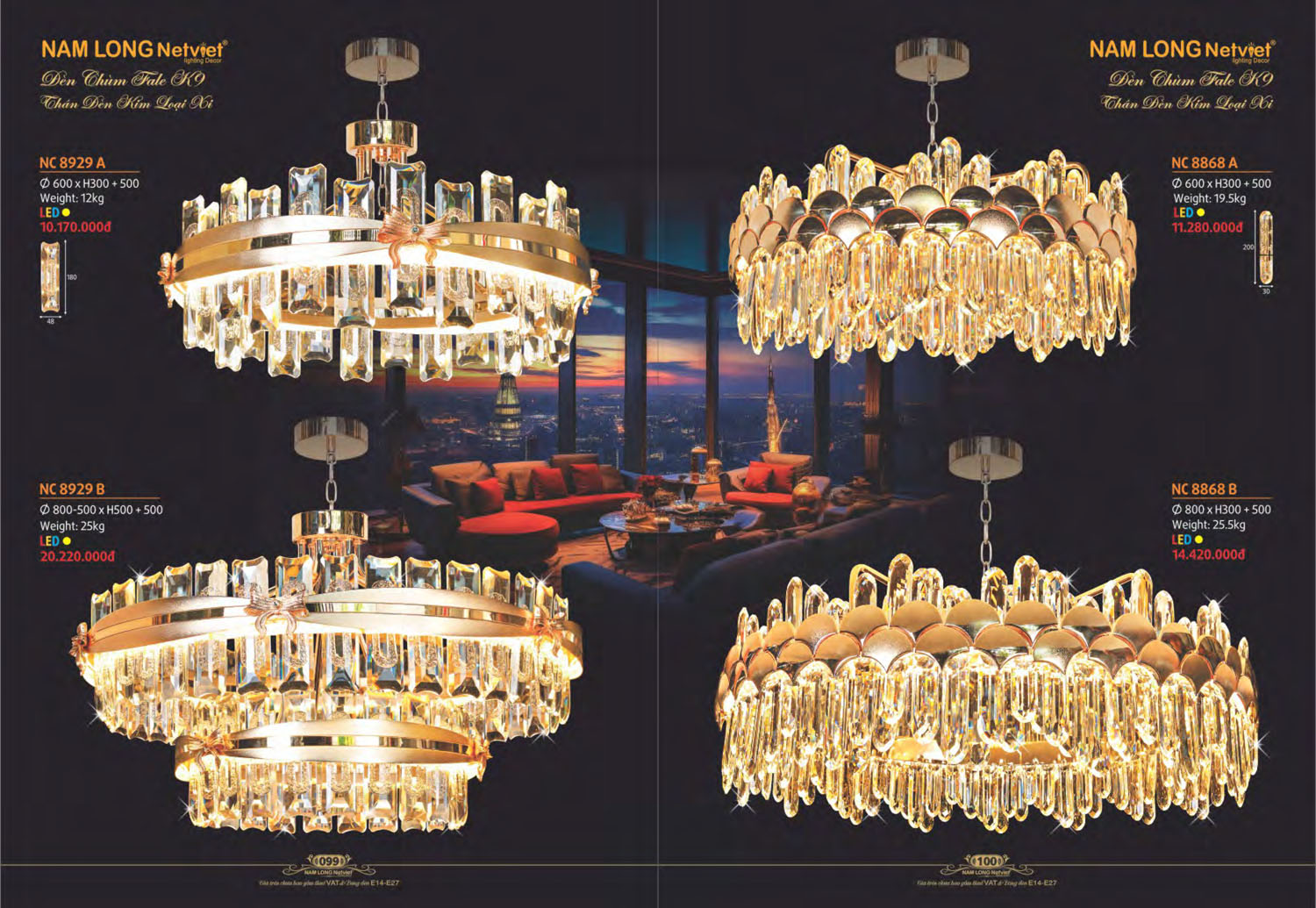 Catalogue Đèn Chùm Đồng Nam Long Netviet 2025 - Trang 51)