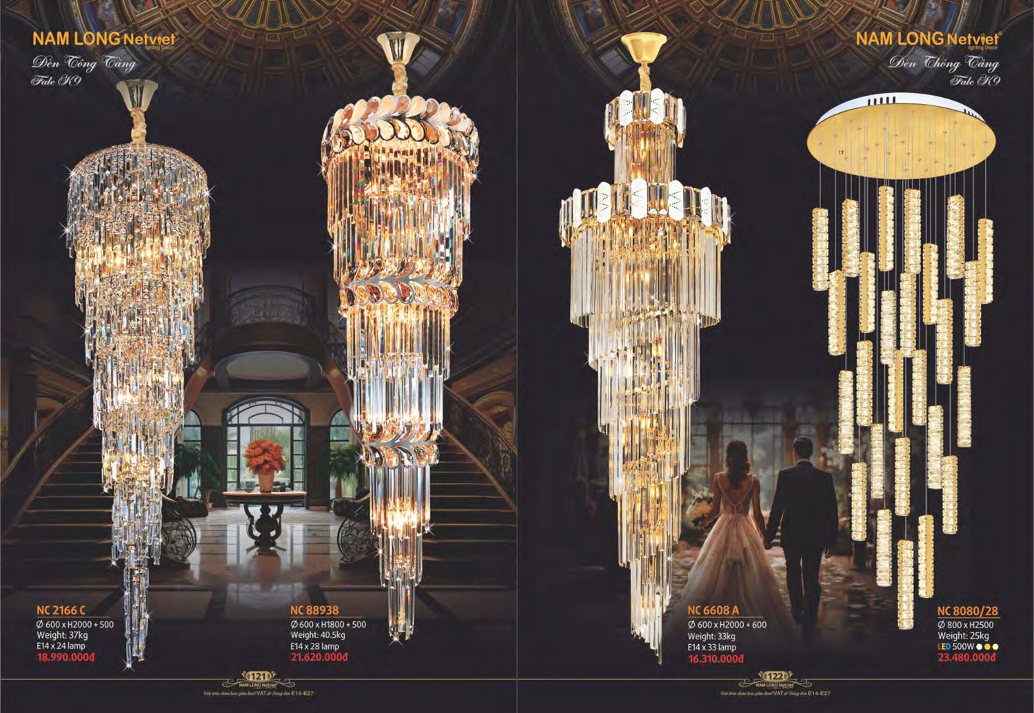 Catalogue Đèn Chùm Đồng Nam Long Netviet 2025 - Trang 62)