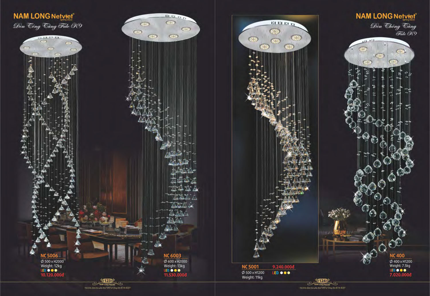 Catalogue Đèn Chùm Đồng Nam Long Netviet 2025 - Trang 63)