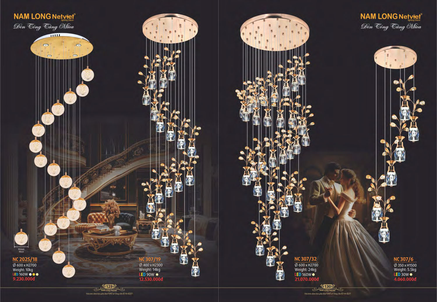 Catalogue Đèn Chùm Đồng Nam Long Netviet 2025 - Trang 66)