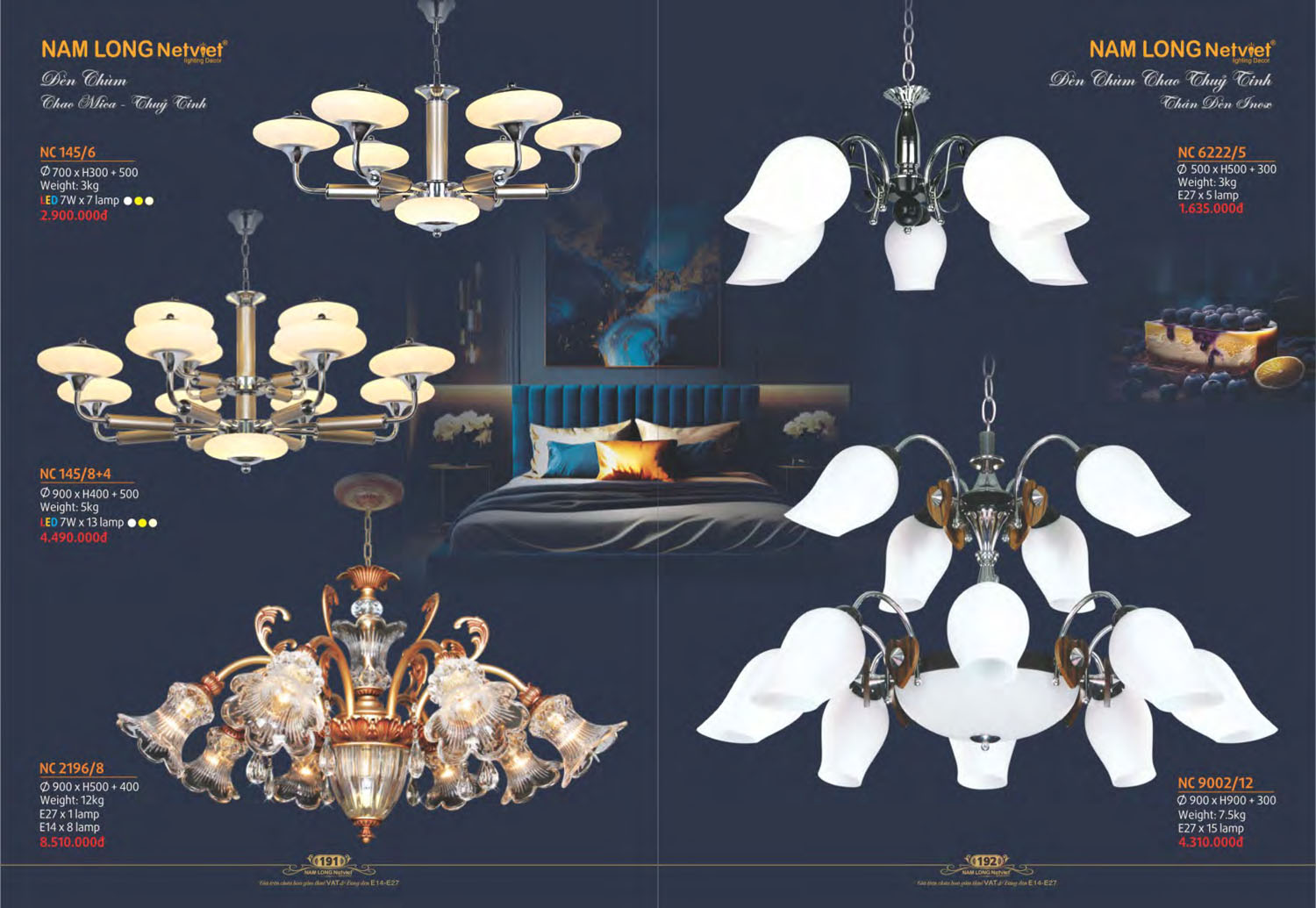 Catalogue Đèn Chùm Nến / Đèn Mâm Led Nam Long Netviet 2025 - Trang 30)