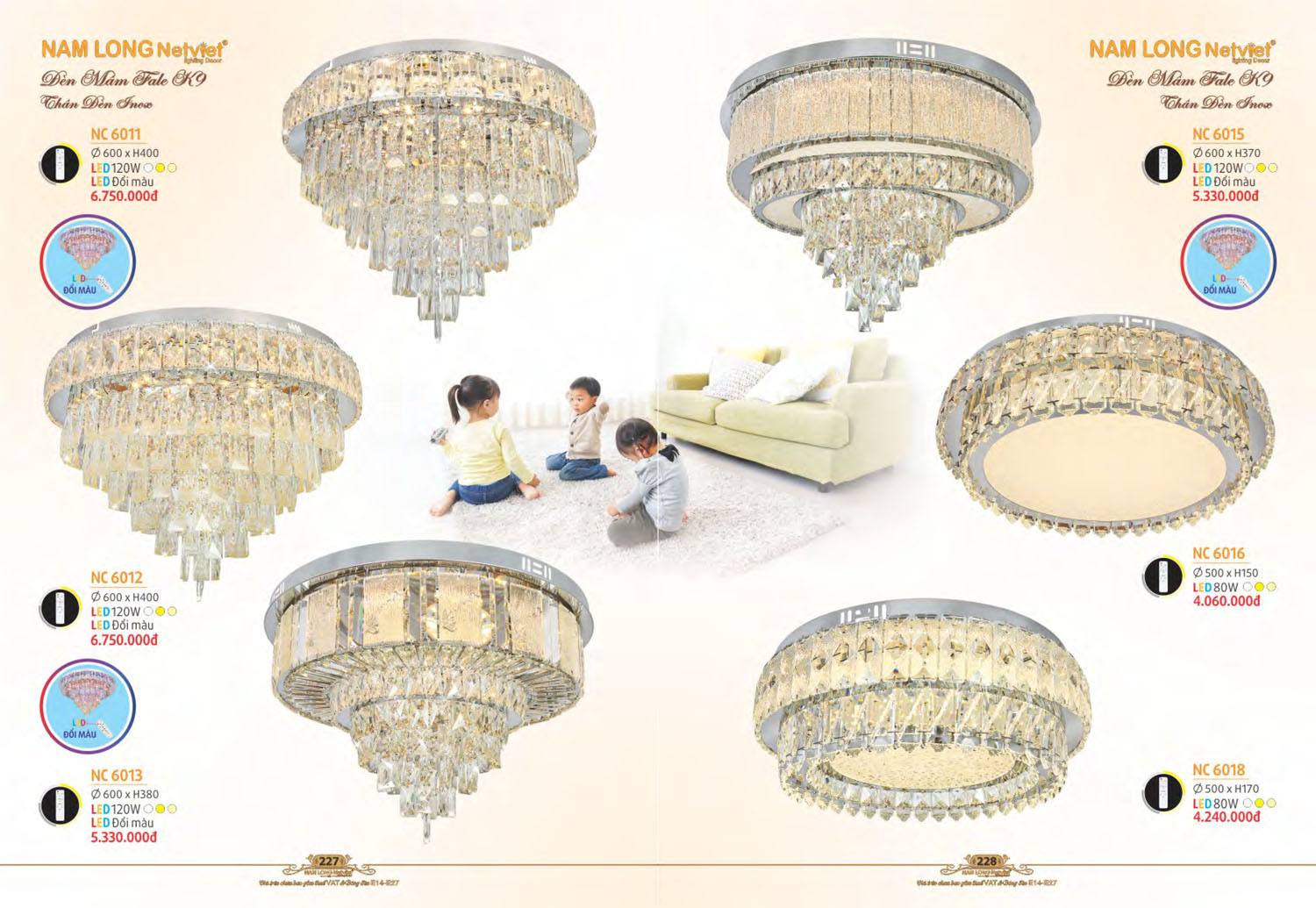 Catalogue Đèn Chùm Nến / Đèn Mâm Led Nam Long Netviet 2025 - Trang 48)