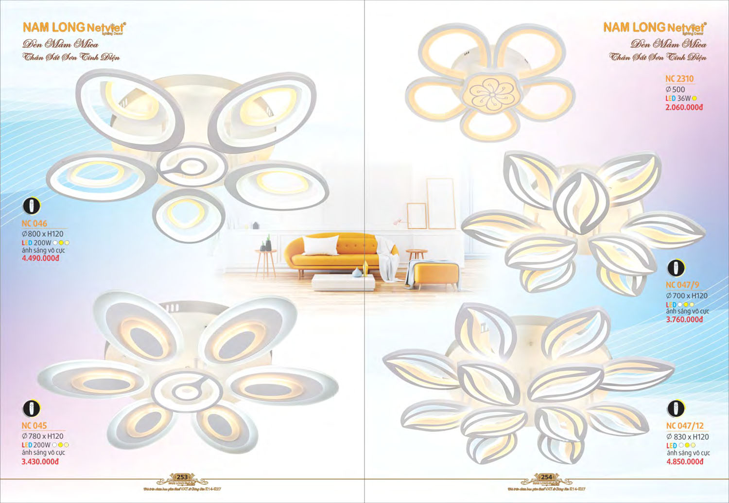 Catalogue Đèn Chùm Nến / Đèn Mâm Led Nam Long Netviet 2025 - Trang 61)