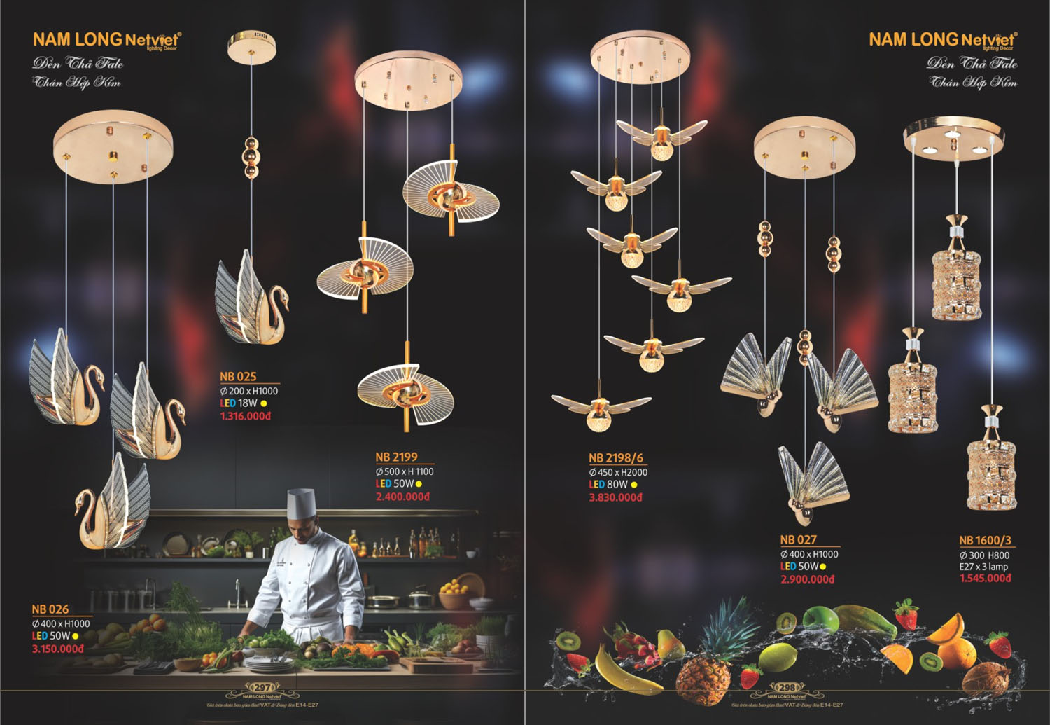 Catalogue Đèn Thả/Quạt Đèn/Đèn Ngủ NL Netviet 2025 - Trang 17)