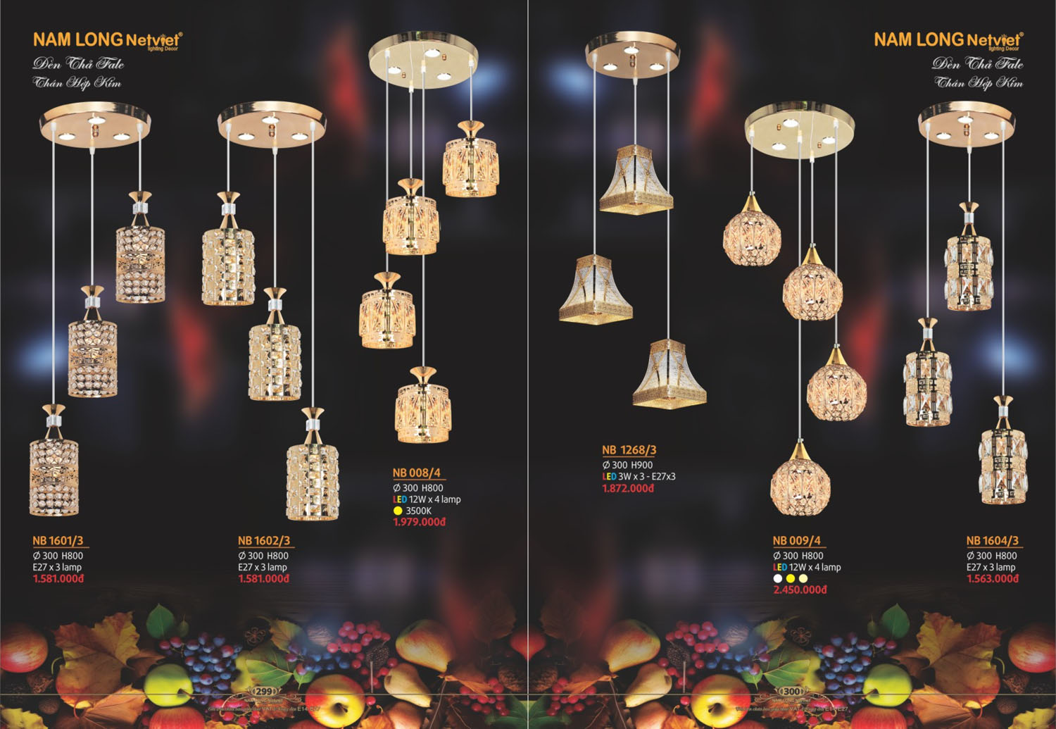 Catalogue Đèn Thả/Quạt Đèn/Đèn Ngủ NL Netviet 2025 - Trang 18)