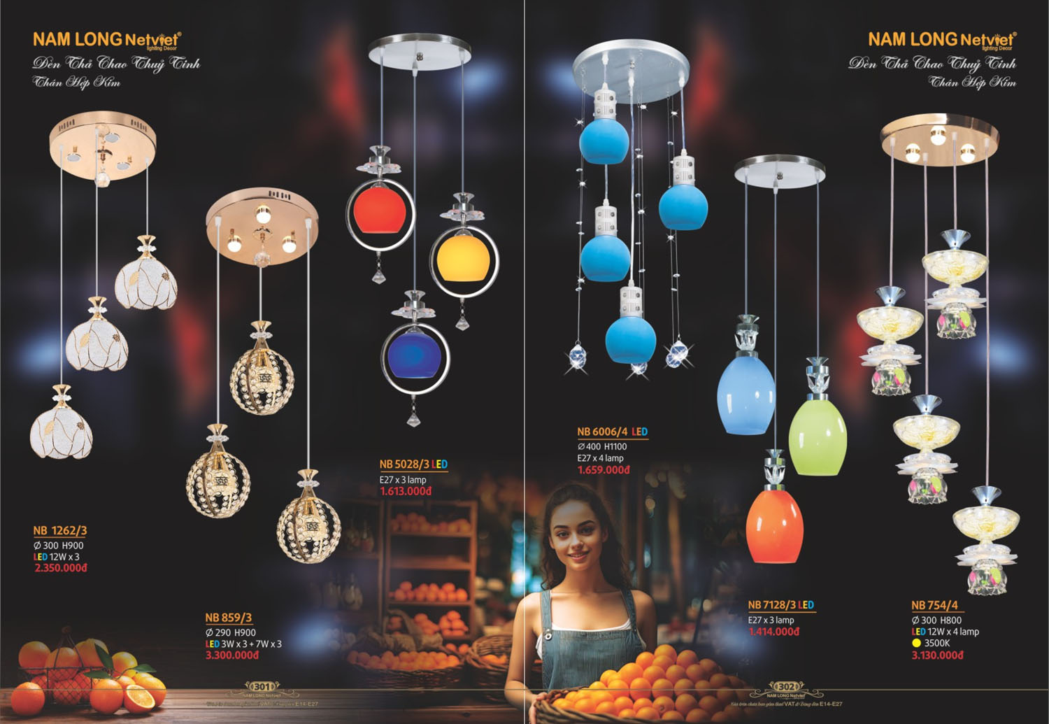 Catalogue Đèn Thả/Quạt Đèn/Đèn Ngủ NL Netviet 2025 - Trang 19)