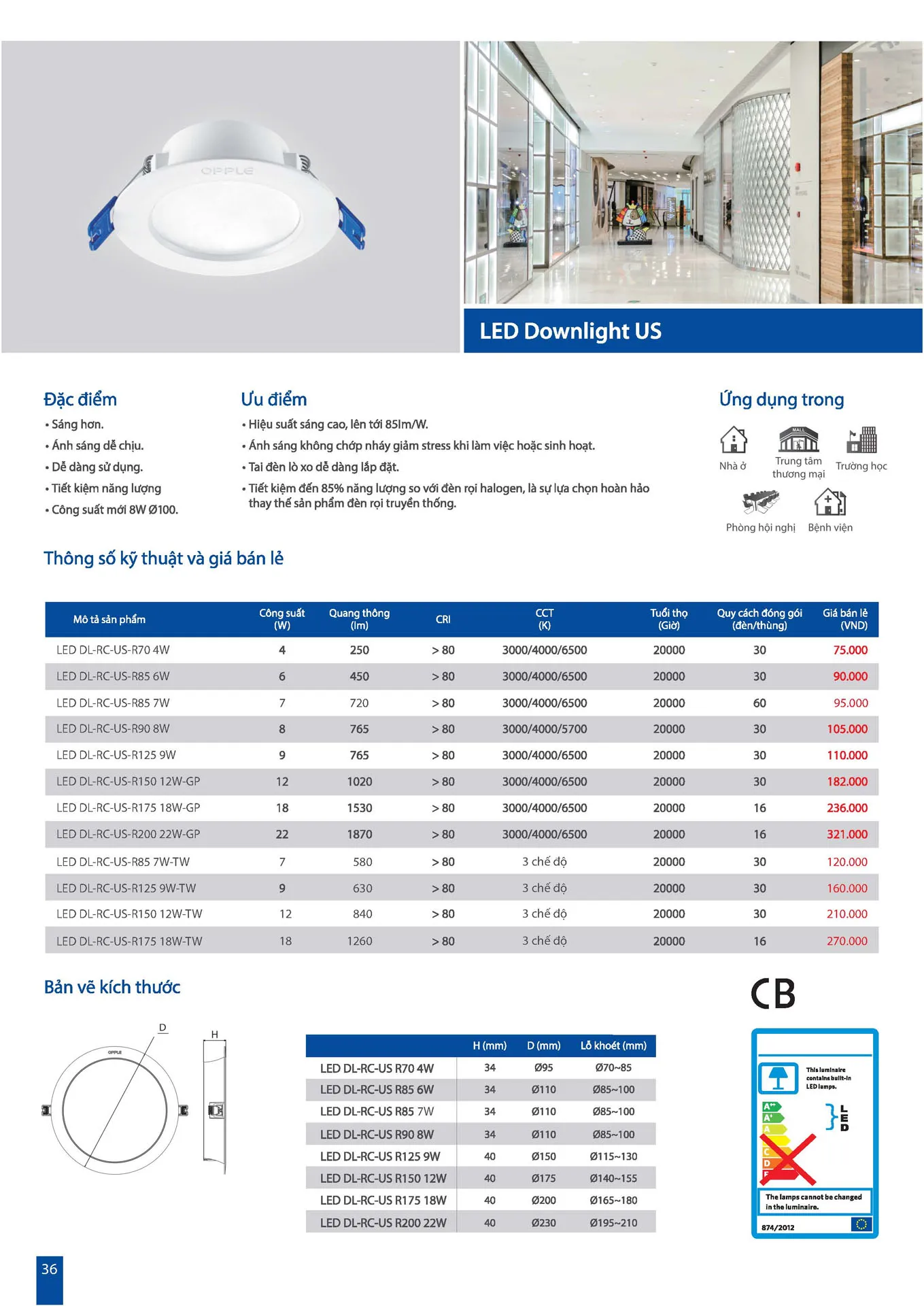 Catalogue OPPLE Lighting 2026 - Trang 36)