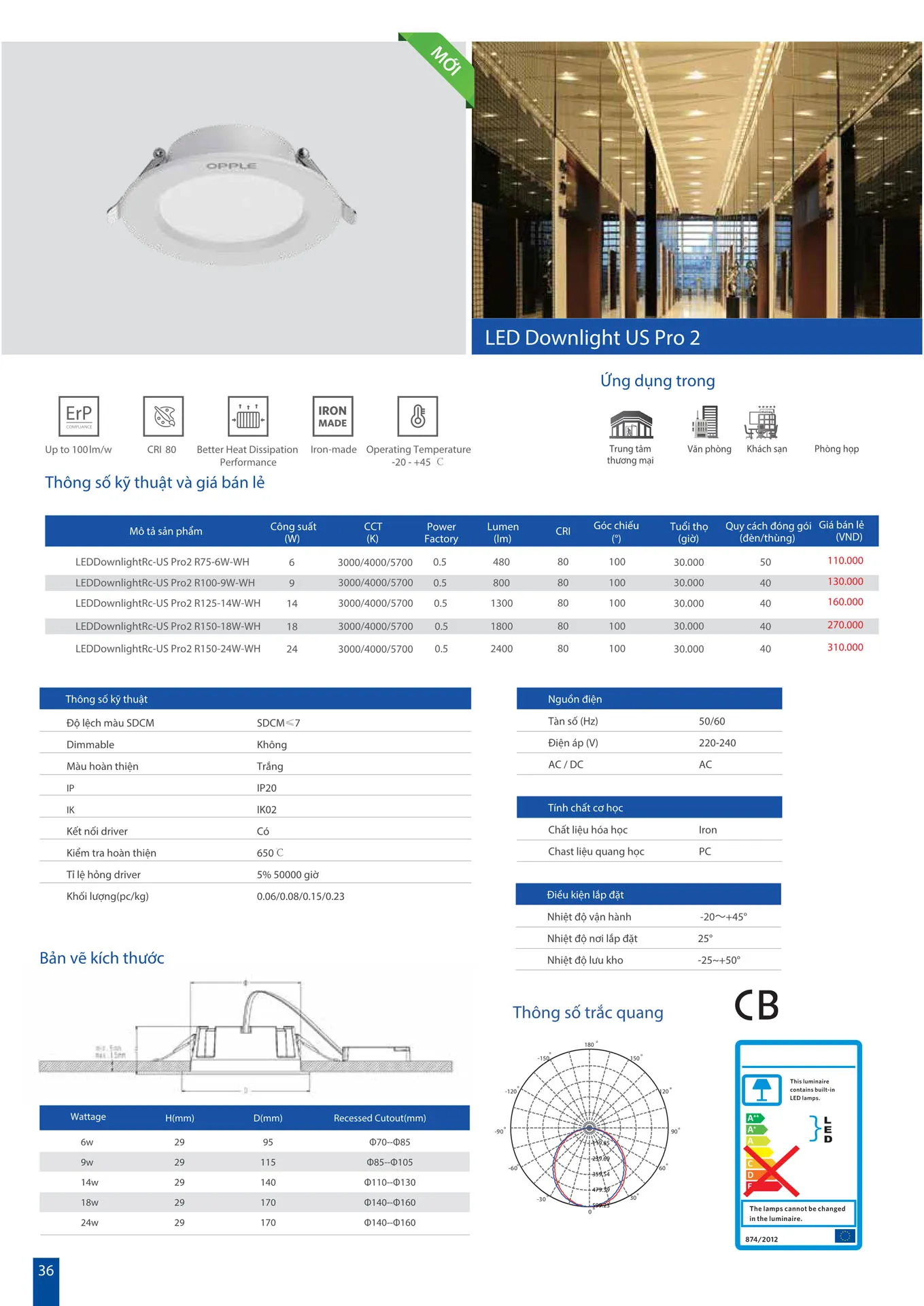 Catalogue OPPLE Lighting 2026 - Trang 36)