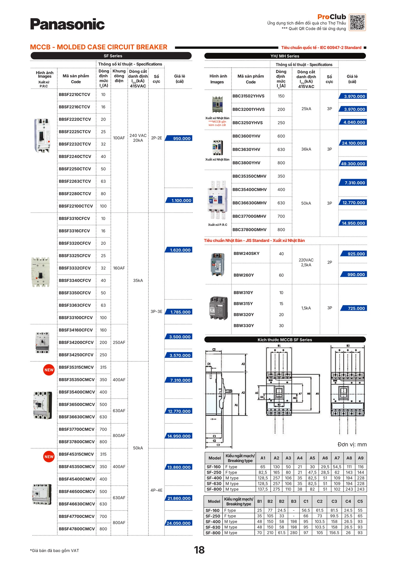 Bảng Giá Panasonic 2026 - Trang 19)
