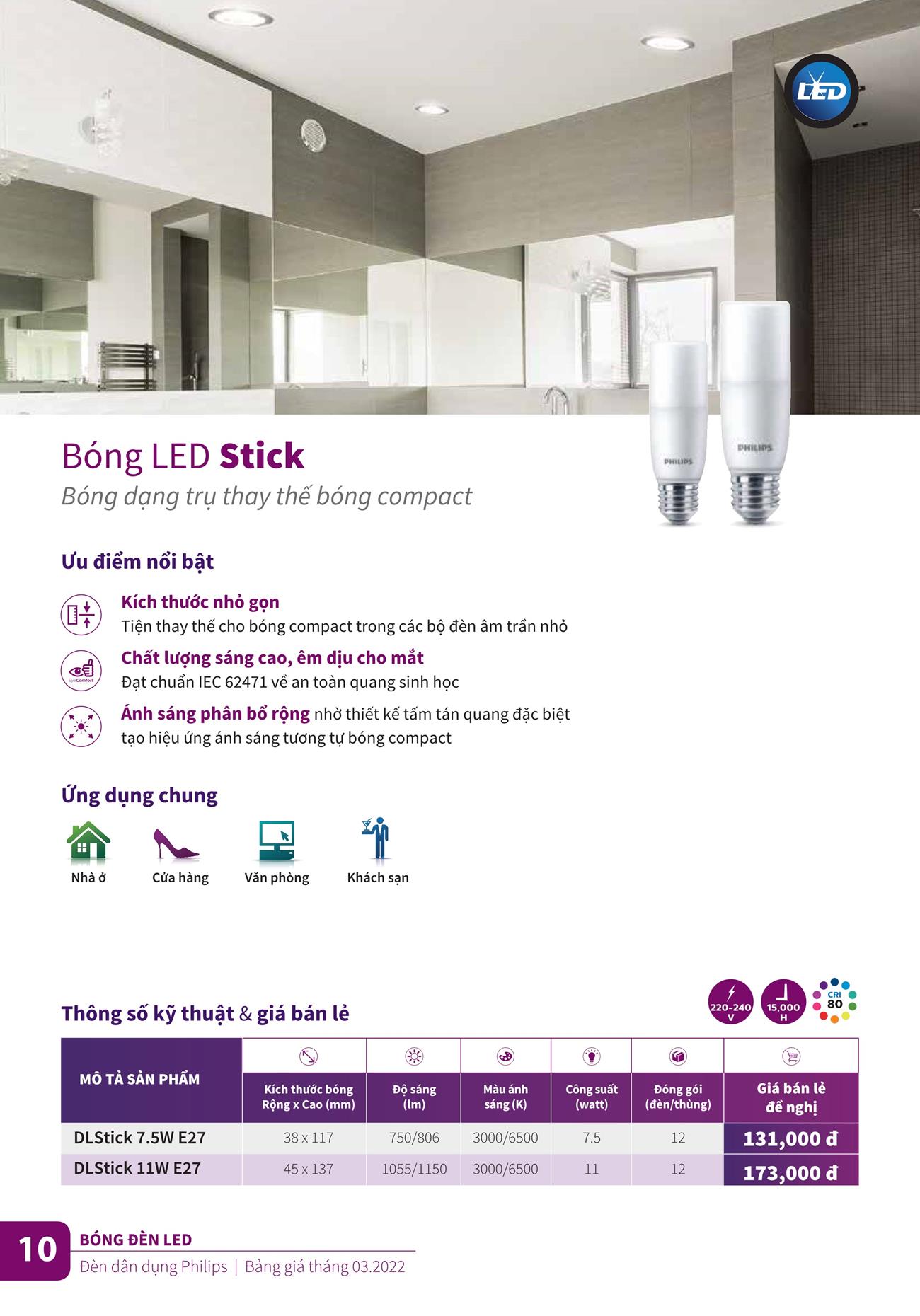 Bảng Giá đèn chiếu sáng Philips 2023 - Trang 10)