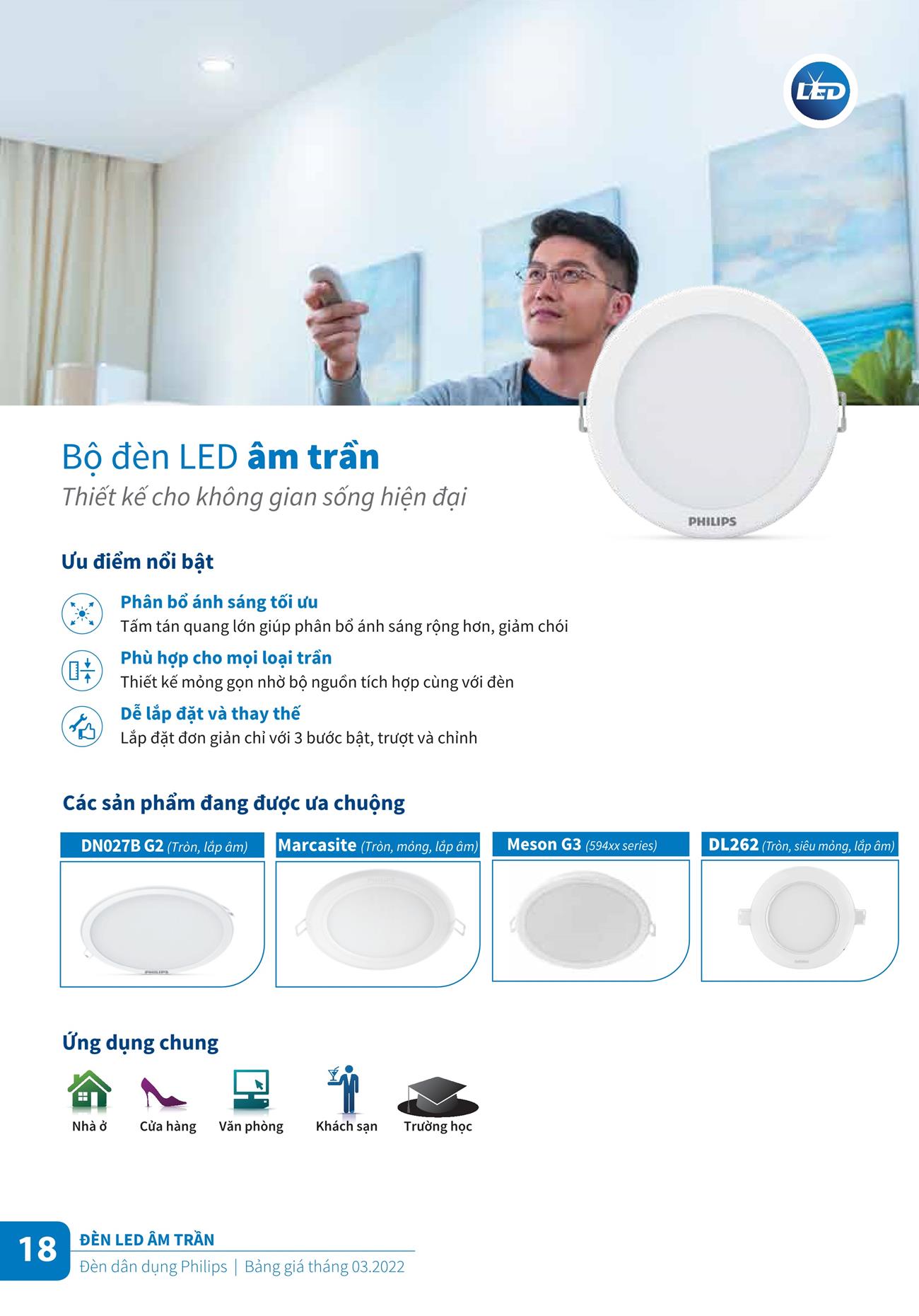 Bảng Giá đèn chiếu sáng Philips 2023 - Trang 18)